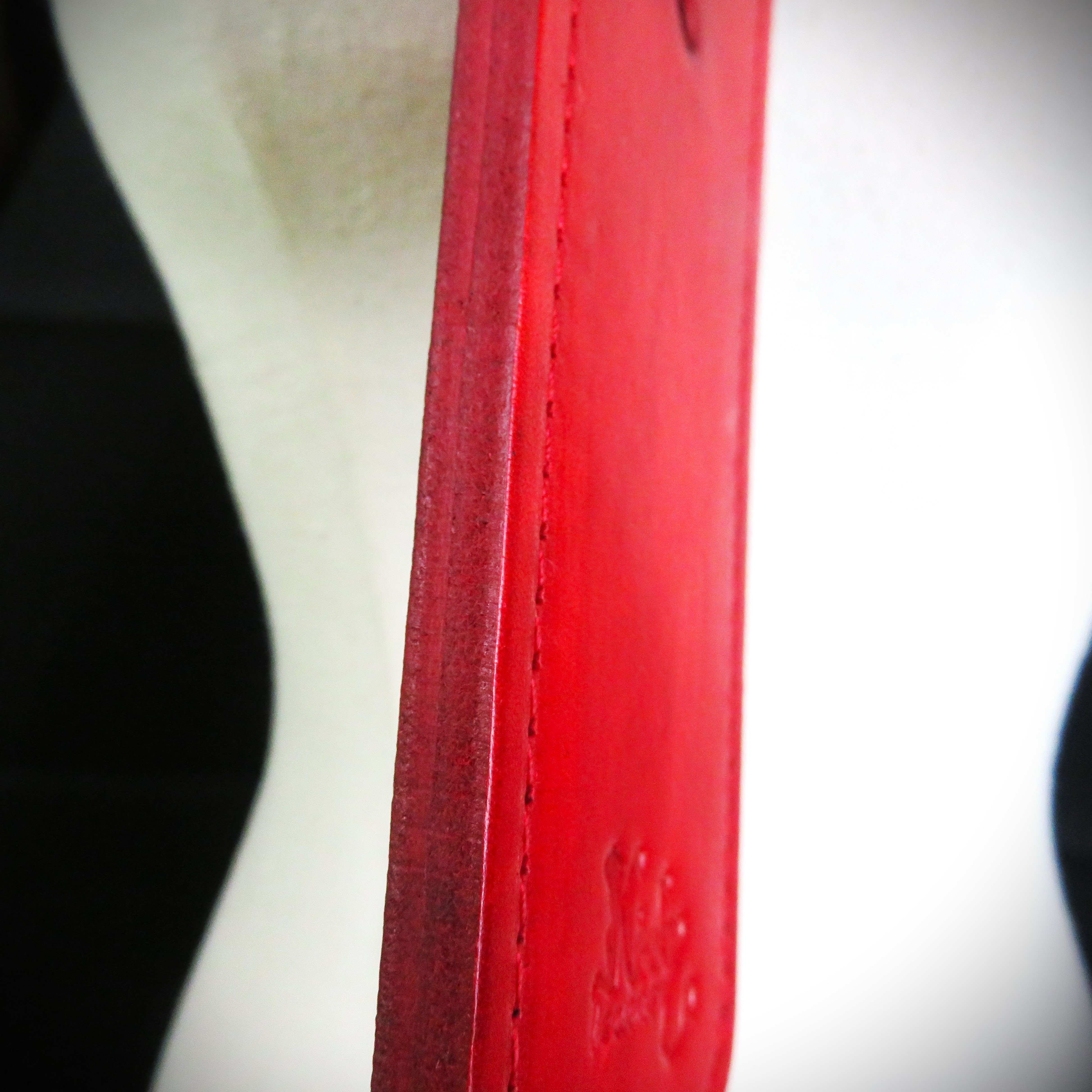 Handmade Red Leather Spanking Paddle – Craftsmanship, Elegance & Sensual Intensity