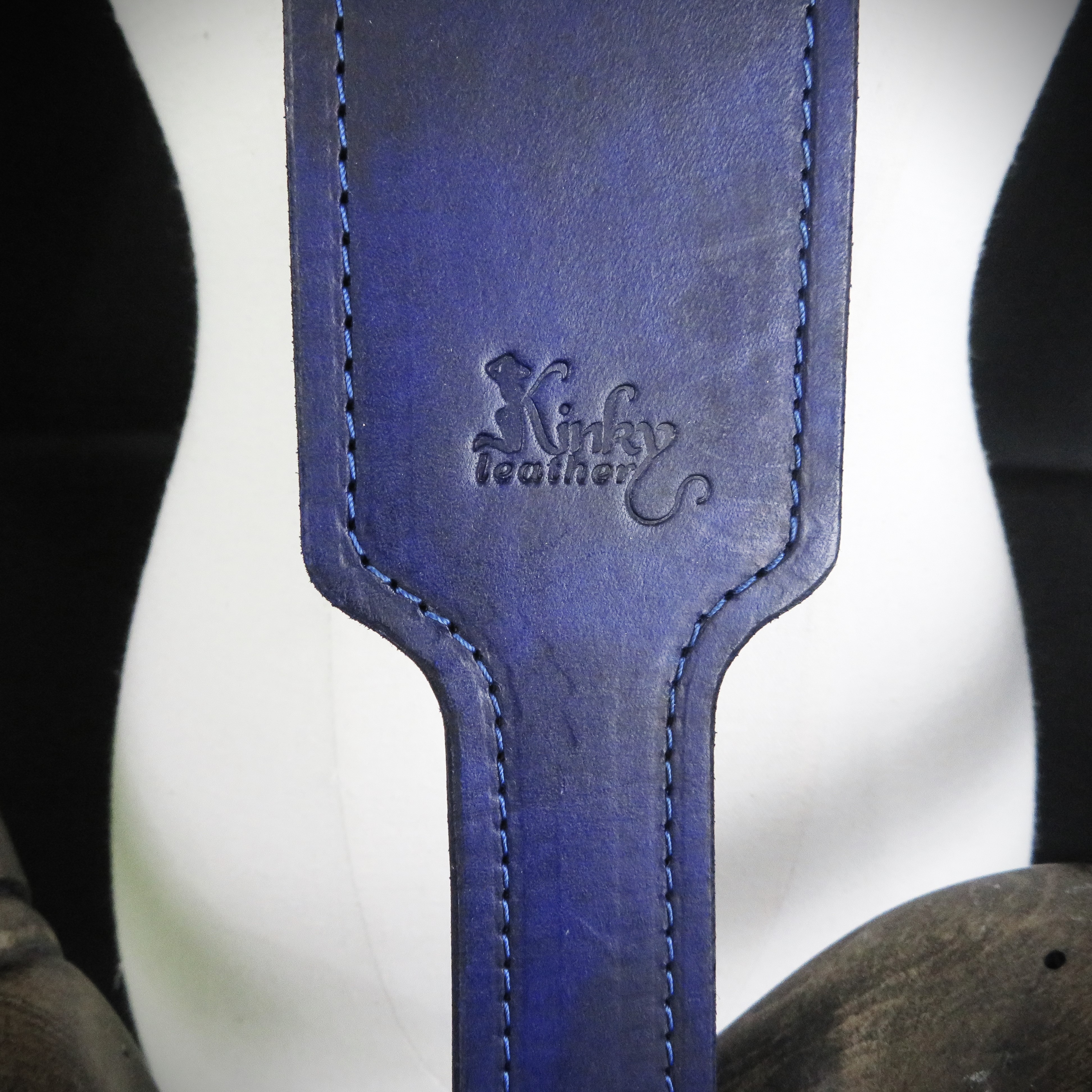 Handmade Purple Leather Spanking Paddle – Elegance & Sensory Intensity