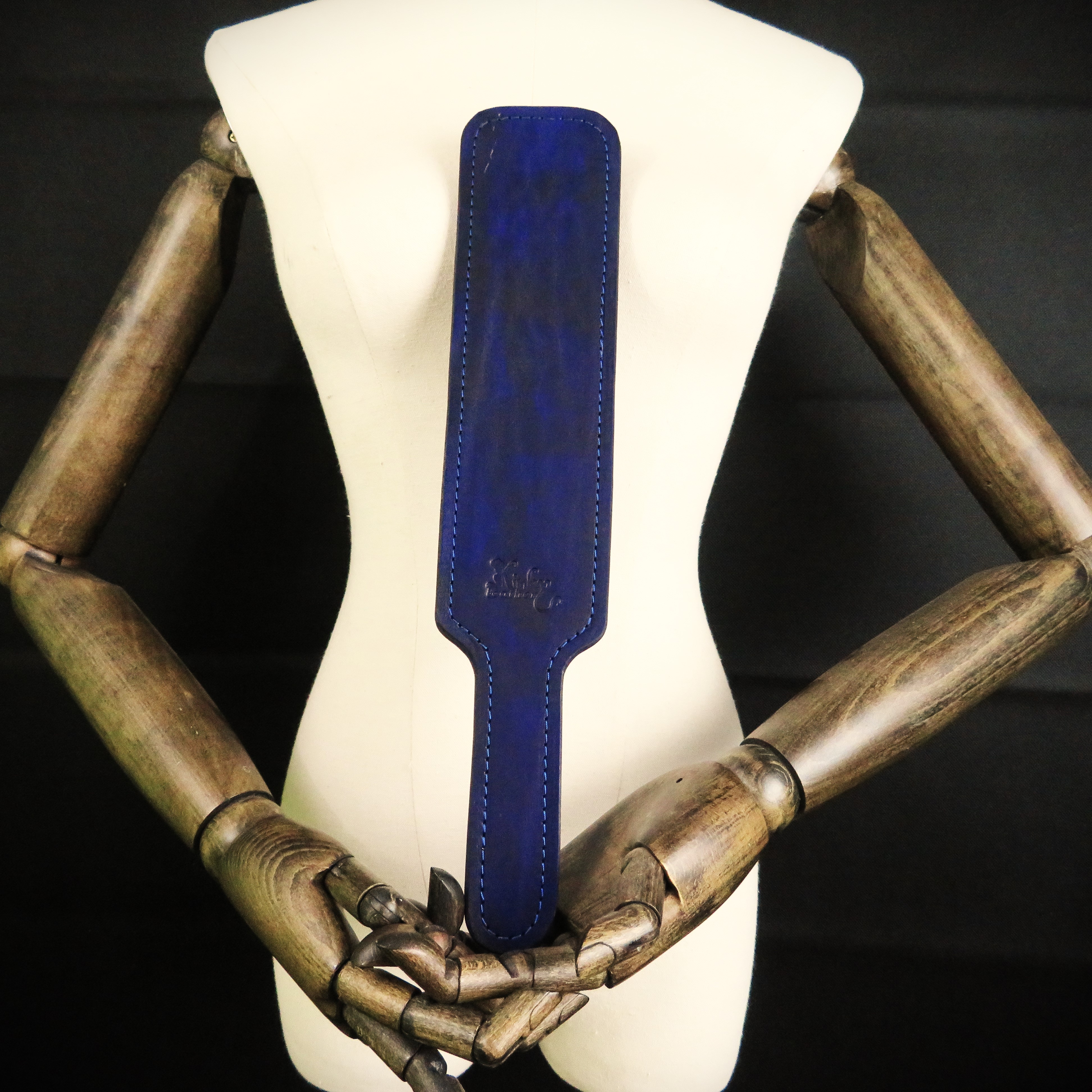 Handmade Purple Leather Spanking Paddle – Elegant & Intense Sensation Play
