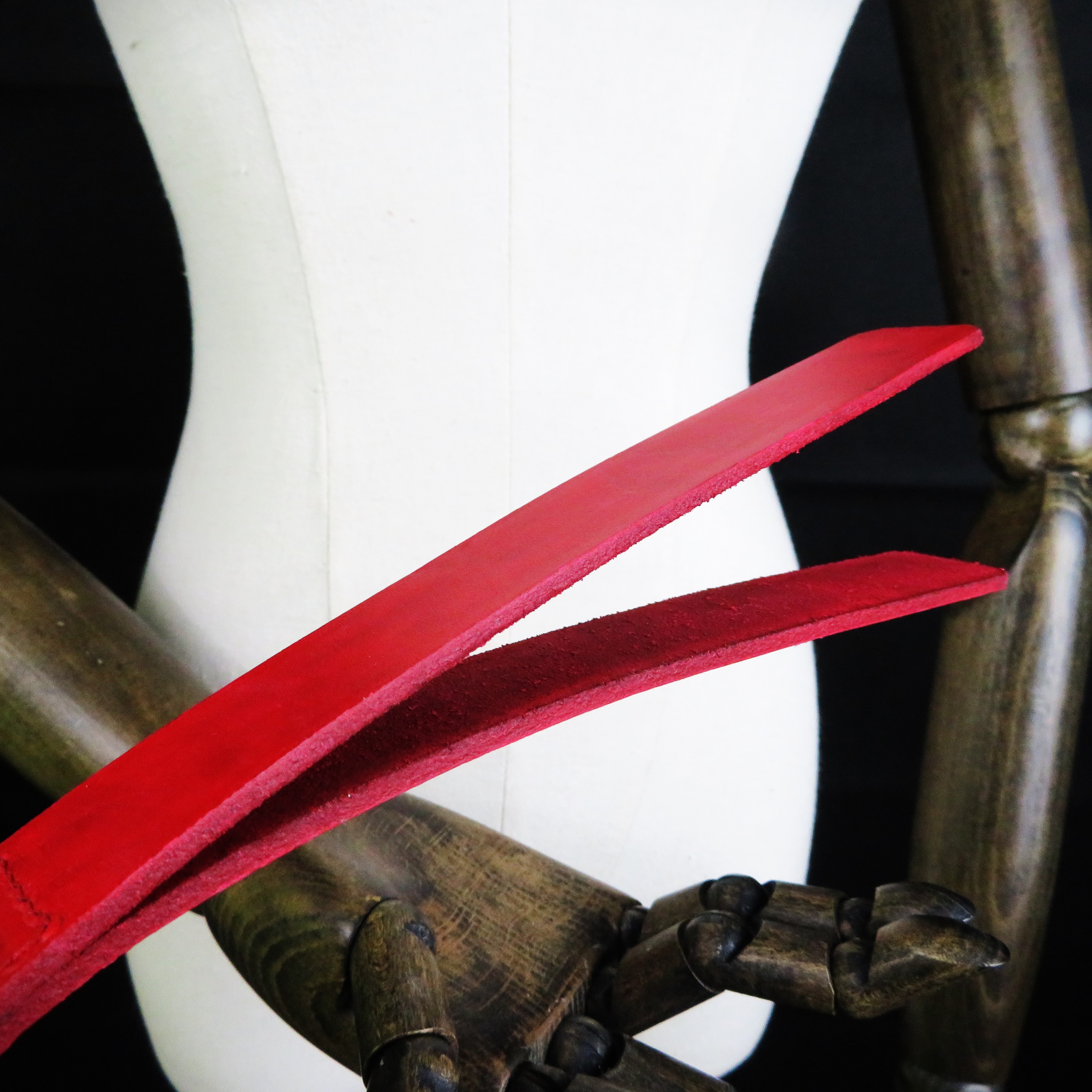 Handmade Red Leather Slapper – Elegant & Powerful BDSM Accessory