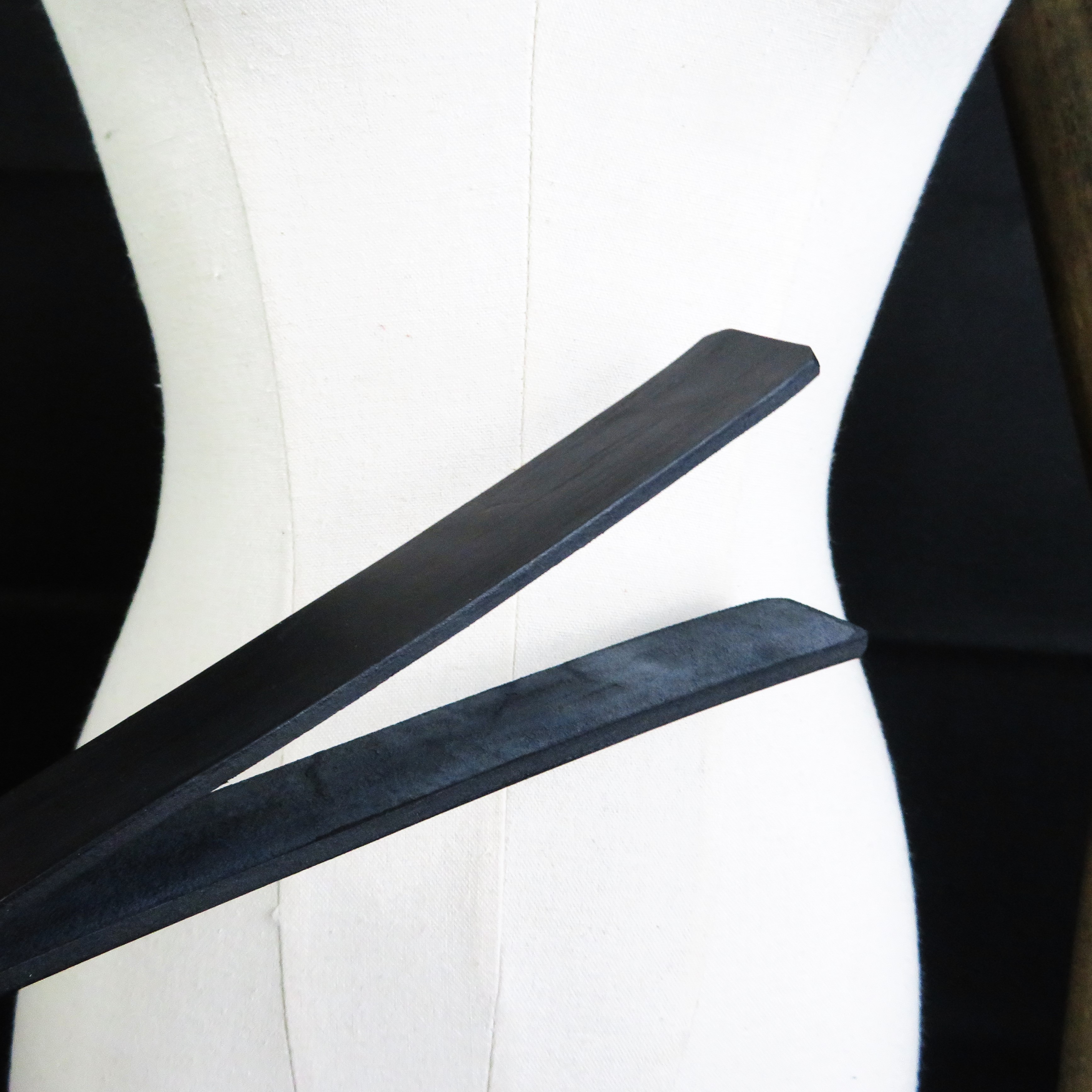 Handmade Black Leather Slapper – Elegant & Powerful BDSM Impact Toy
