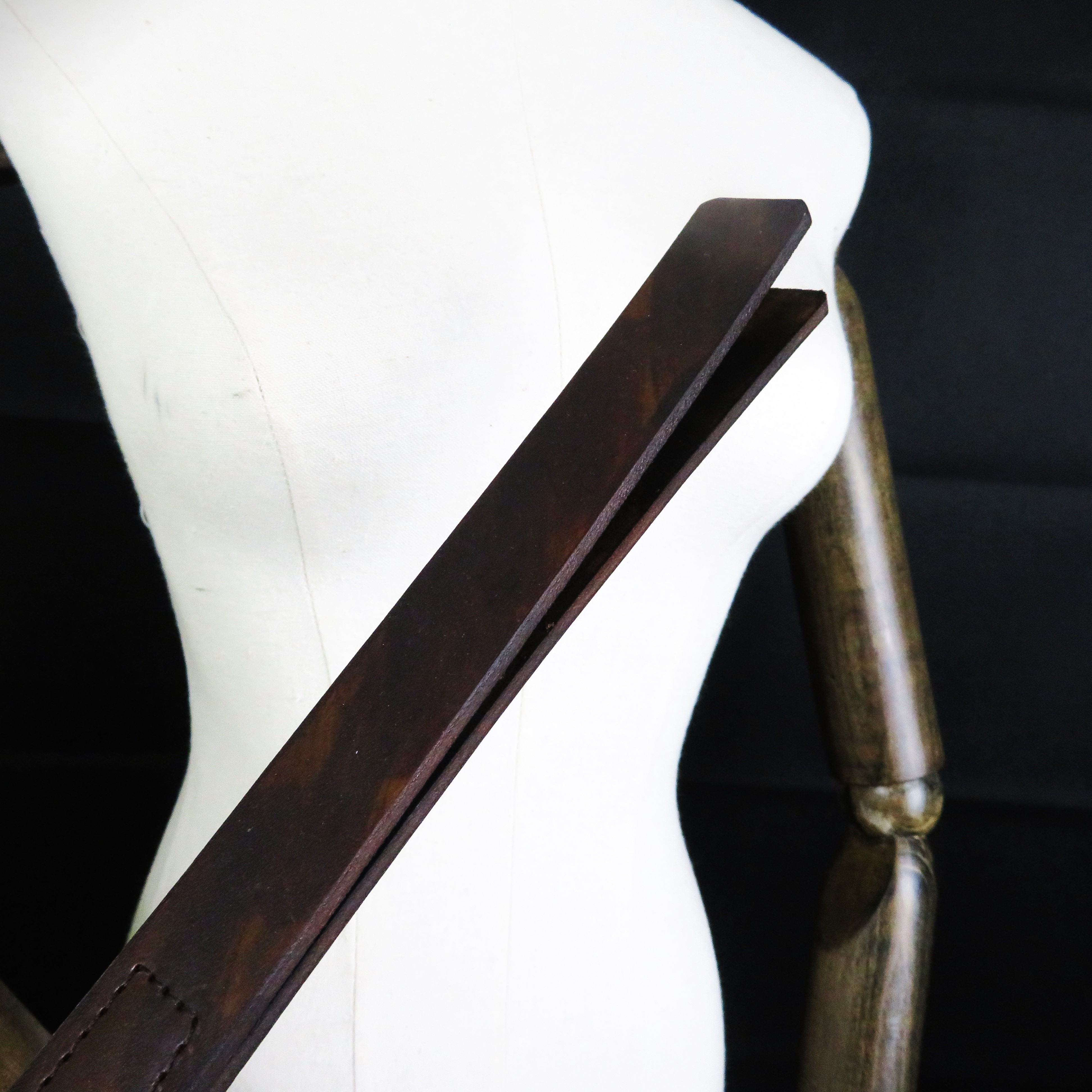 Handmade Brown Leather Slapper – Elegant & Durable BDSM Impact Toy