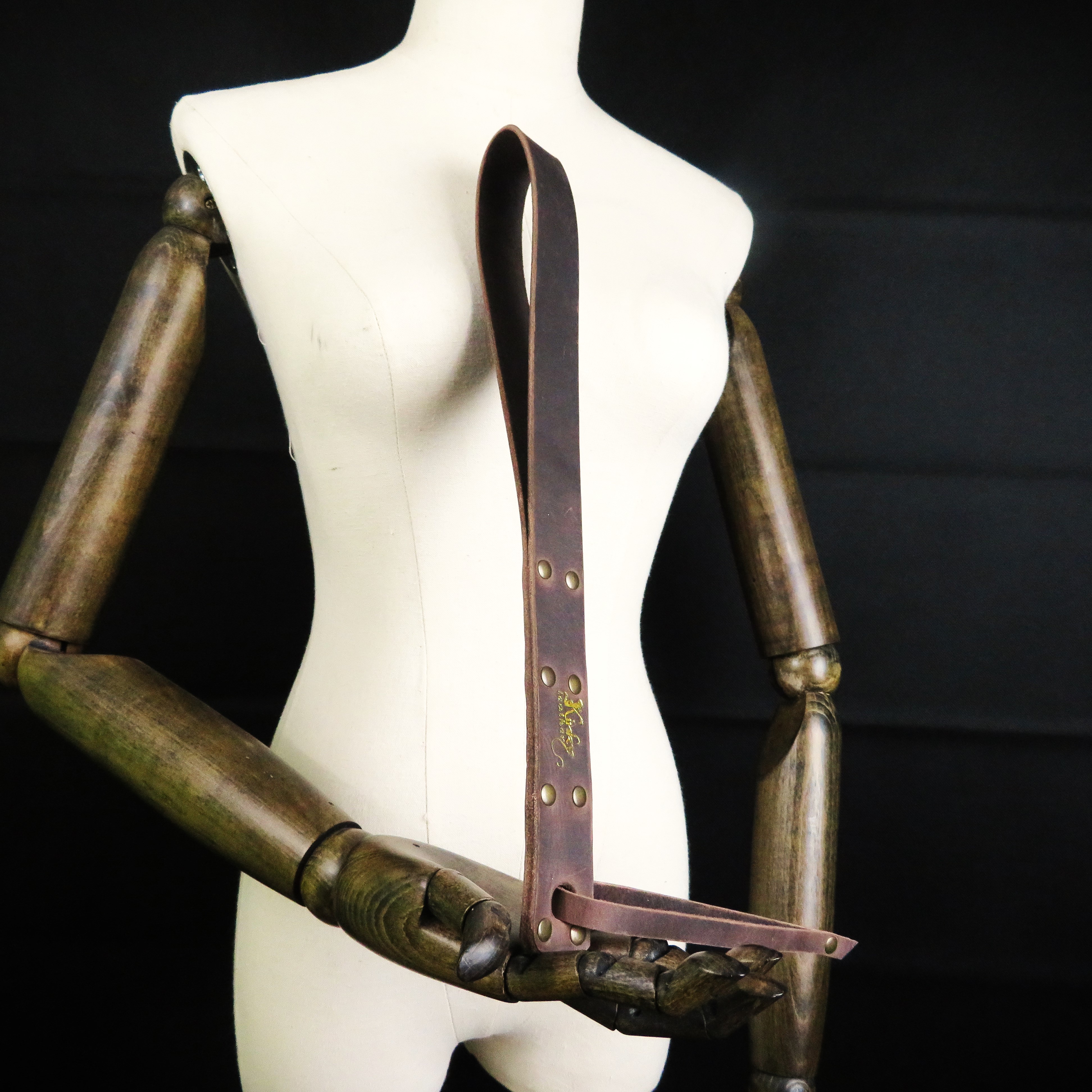 BDSM Leather Slapper – Crazy Horse Leather Impact Toy