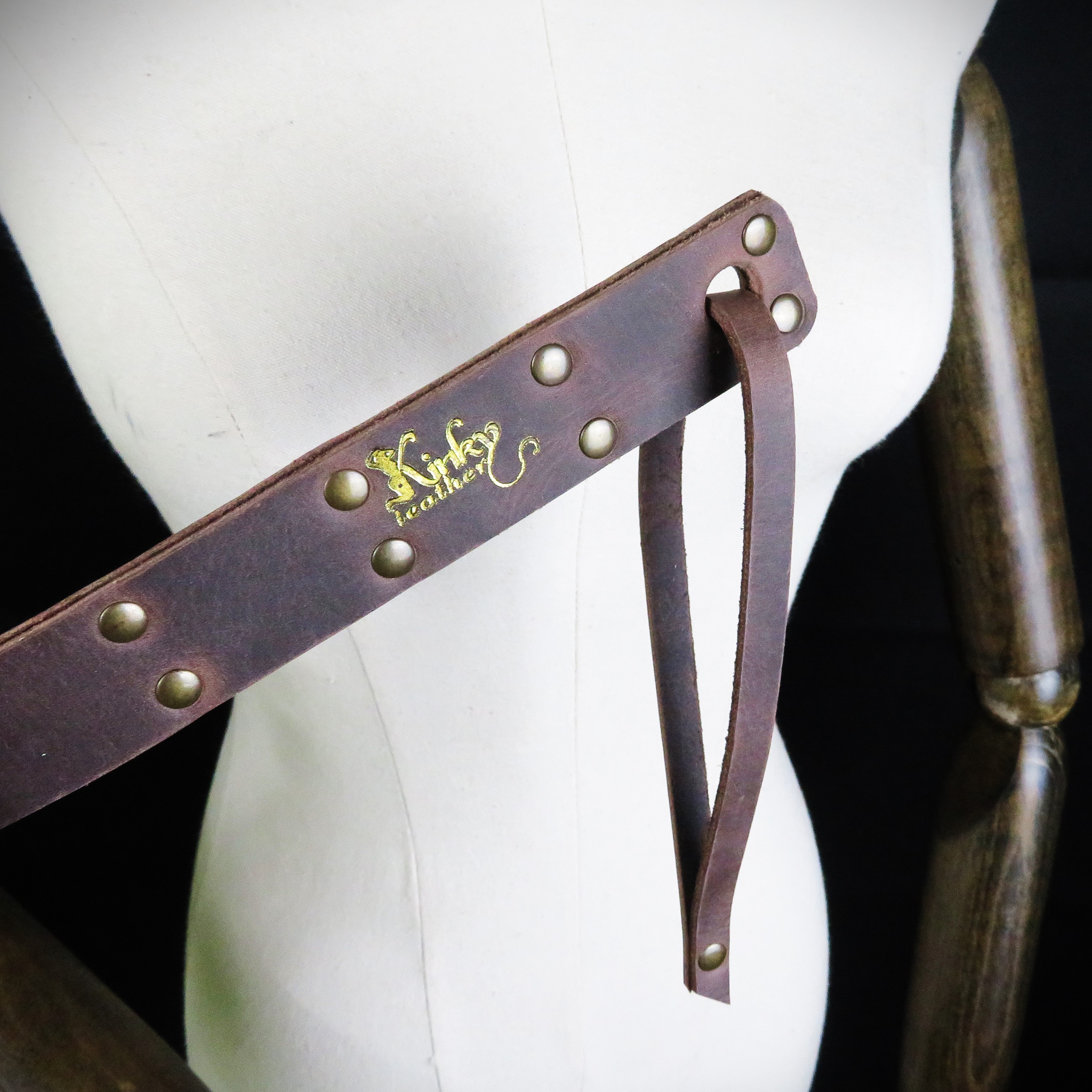BDSM Leather Slapper – Crazy Horse Leather Impact Toy
