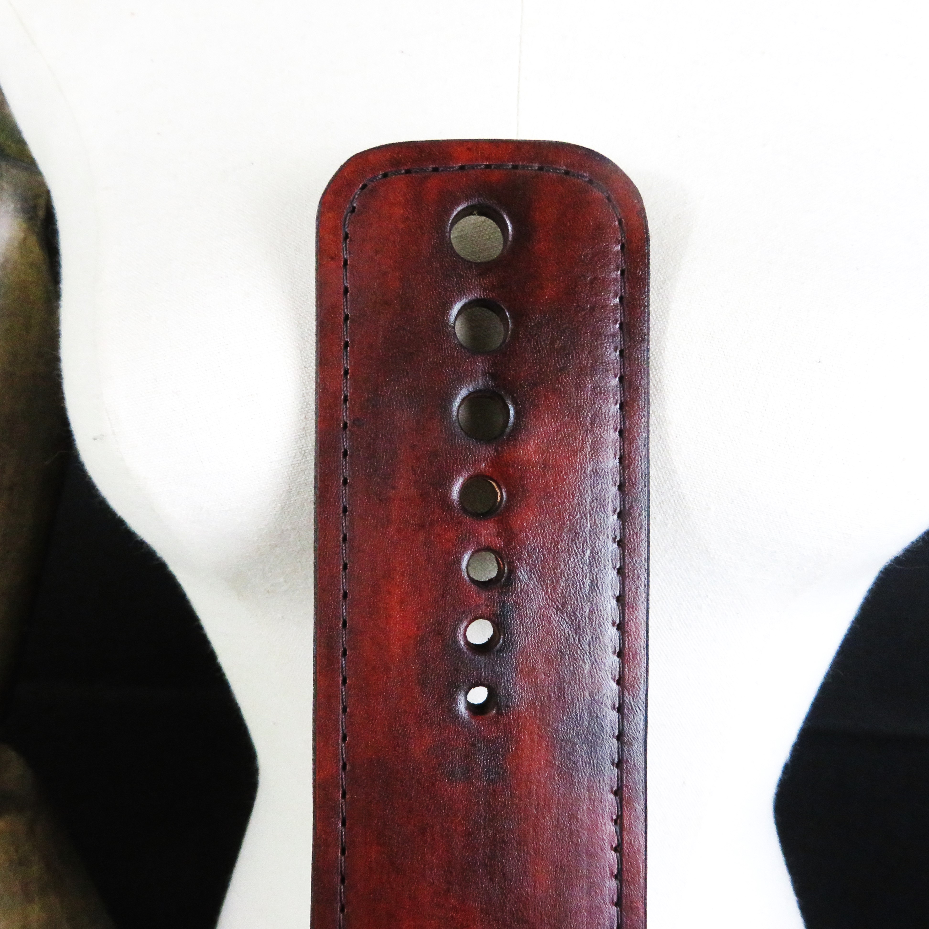 Handmade Brown Leather Spanking Paddle – Sturdy & Durable