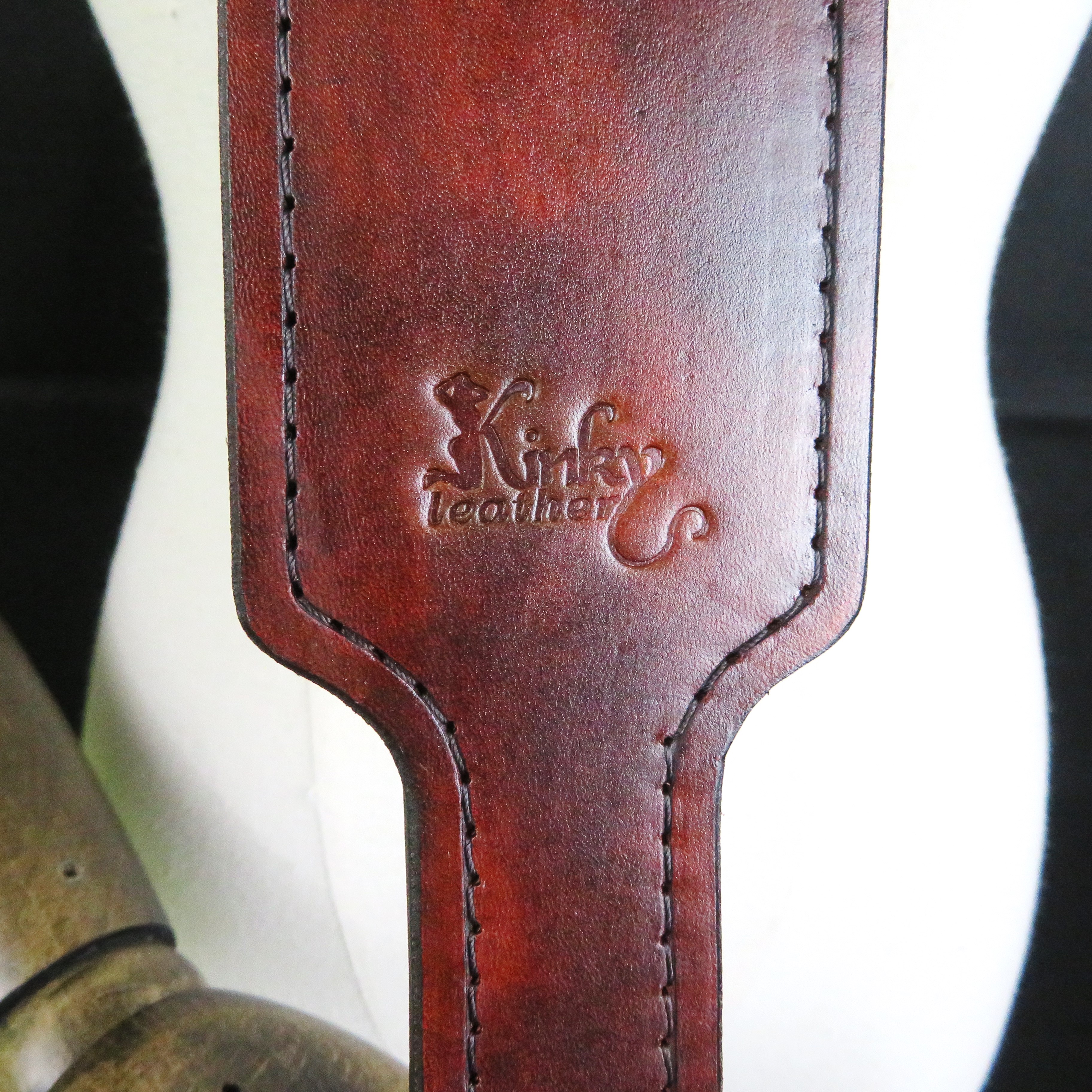 Handmade Brown Leather Spanking Paddle – Sturdy & Durable