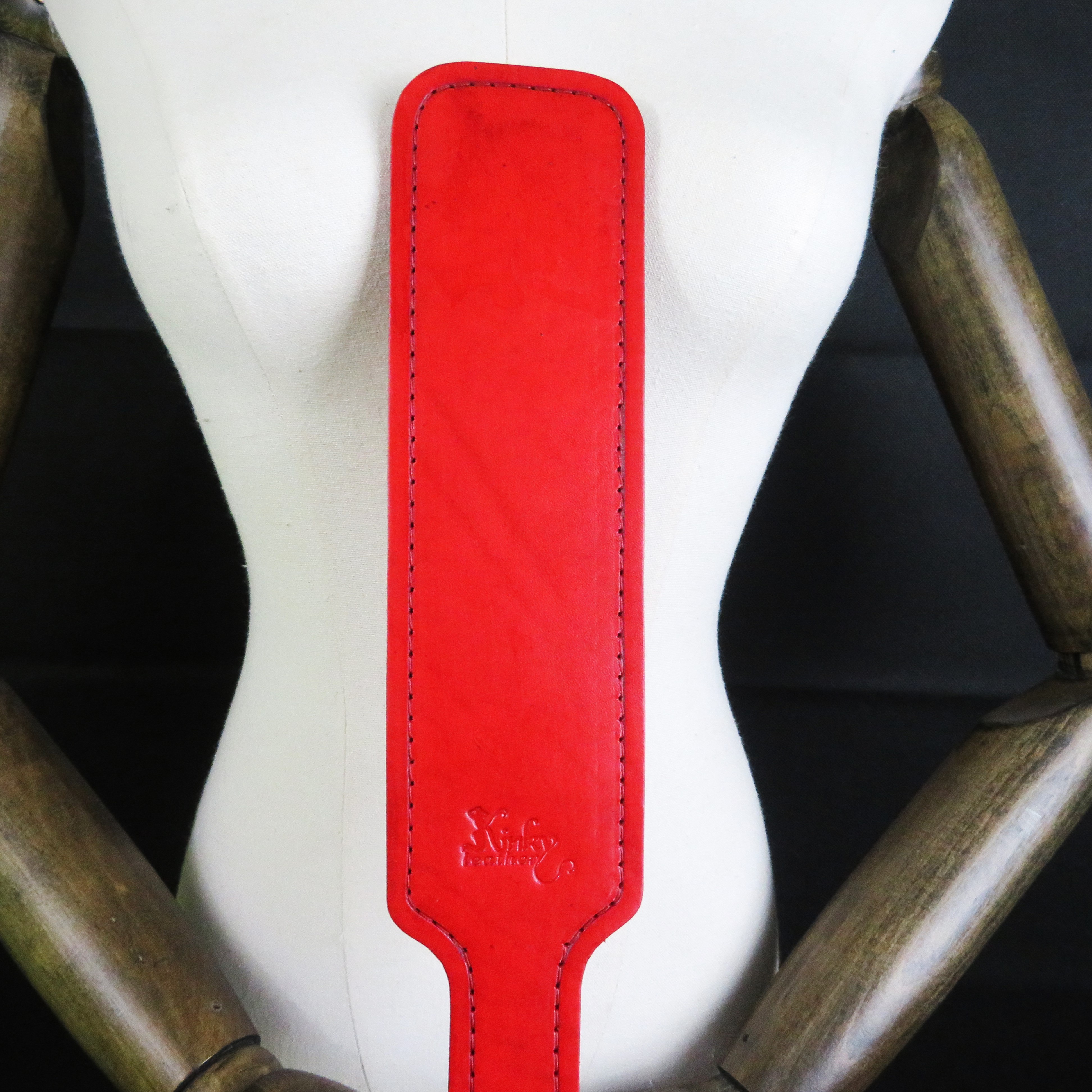 Handmade Red Leather Spanking Paddle – Precision Craftsmanship for Sensual Play