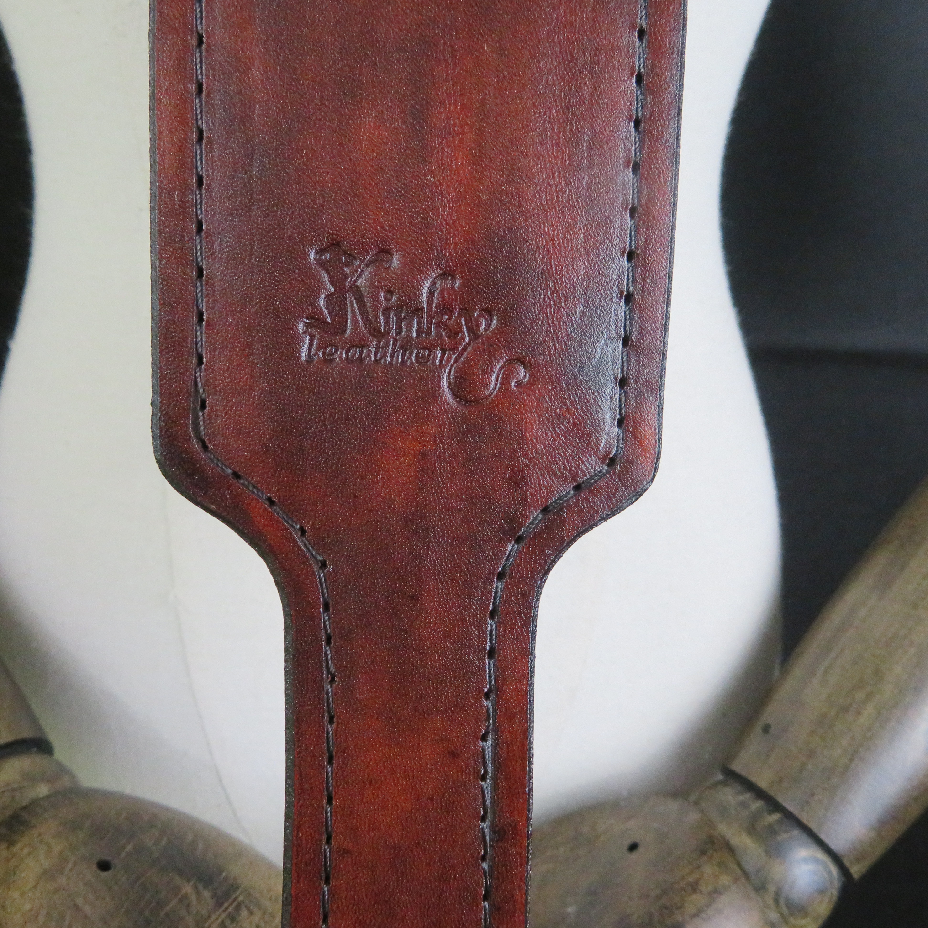Handmade Brown Leather Spanking Paddle – Durable BDSM Impact Play Toy