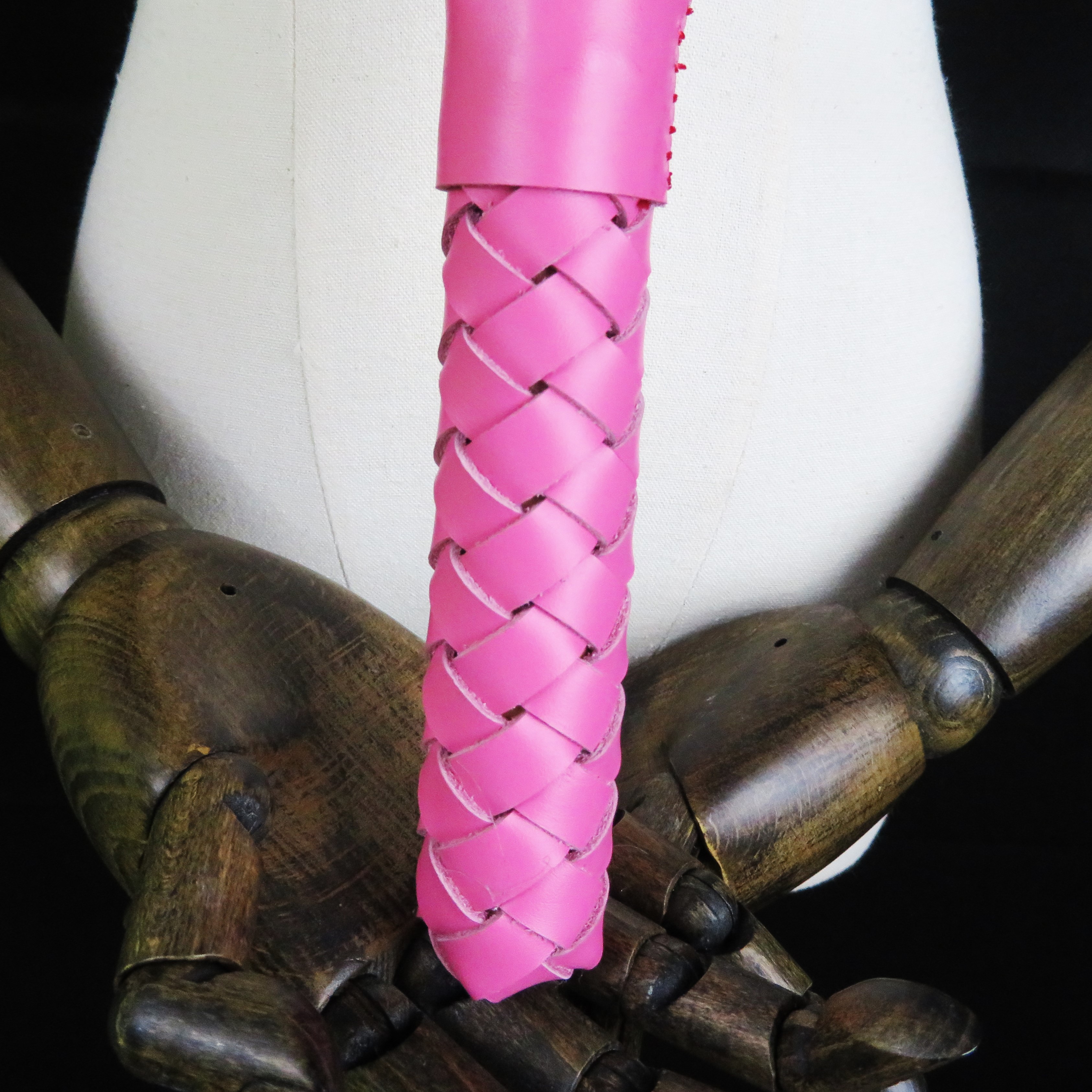 Handmade Pink Leather Spanking Paddle – Stylish & Impactful