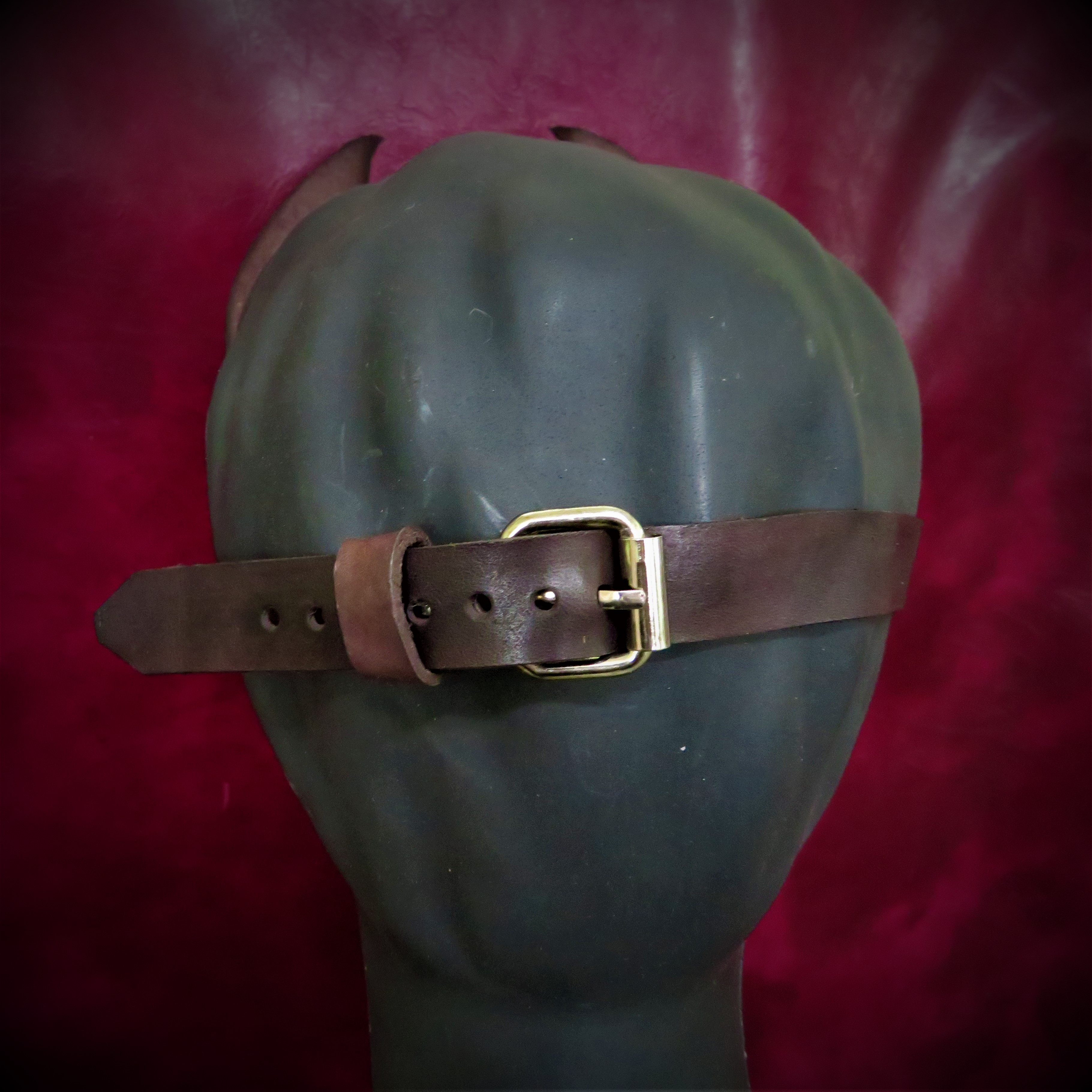 Handcrafted Red & Black Leather Devil Mask – Mysterious & Bold