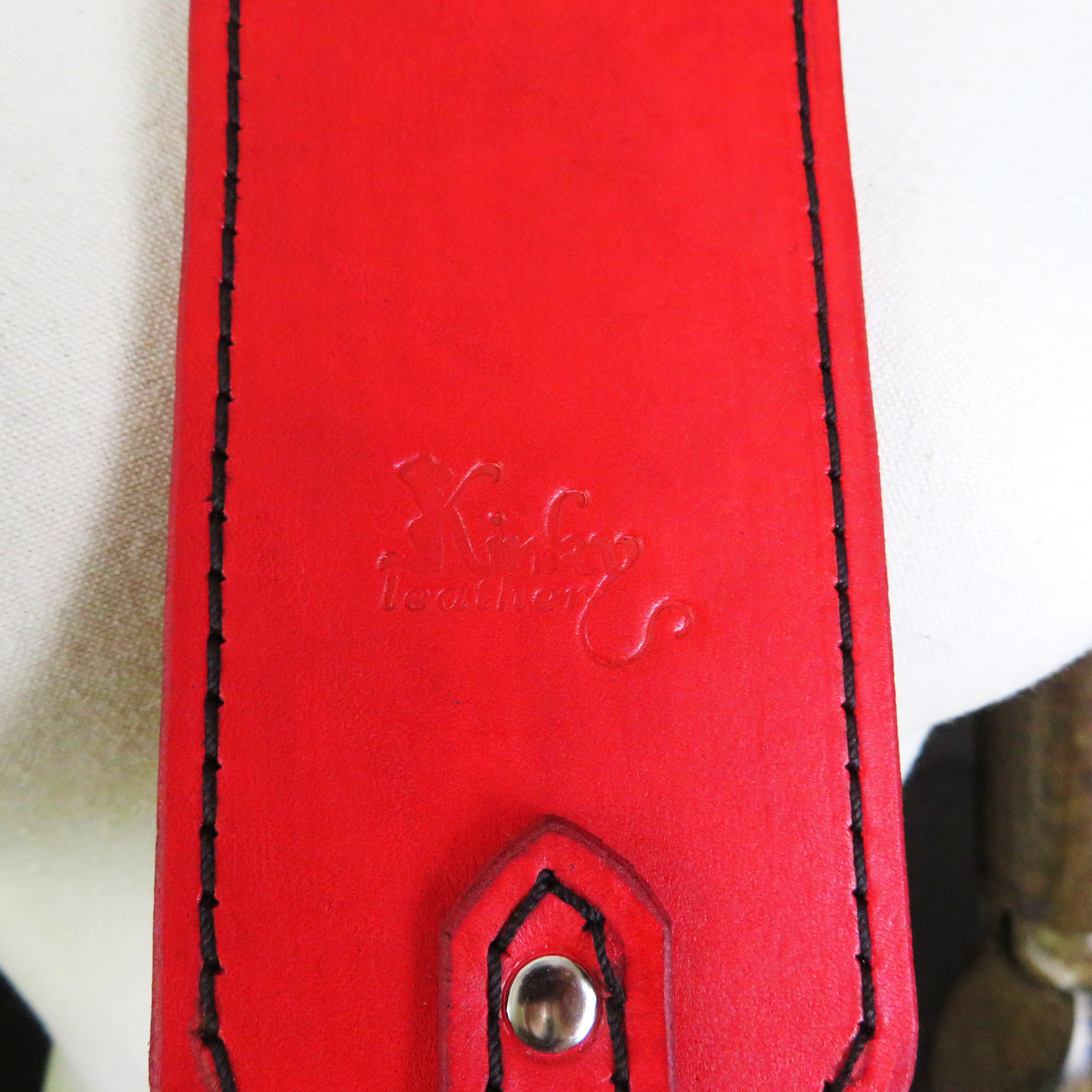 Handmade Red Leather Spanking Paddle – Double-Layered & Durable