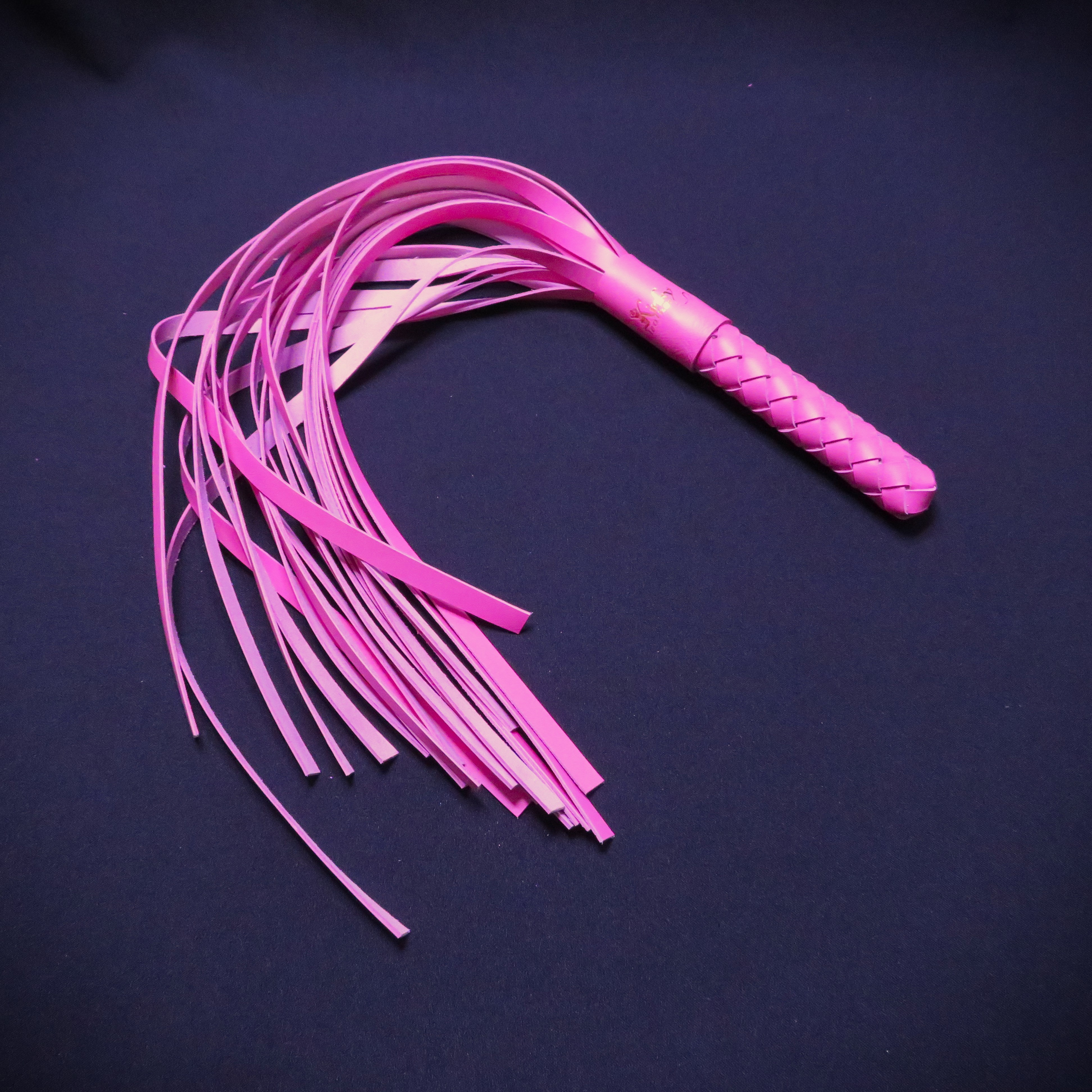 Handmade Pink Leather Whip-Flogger