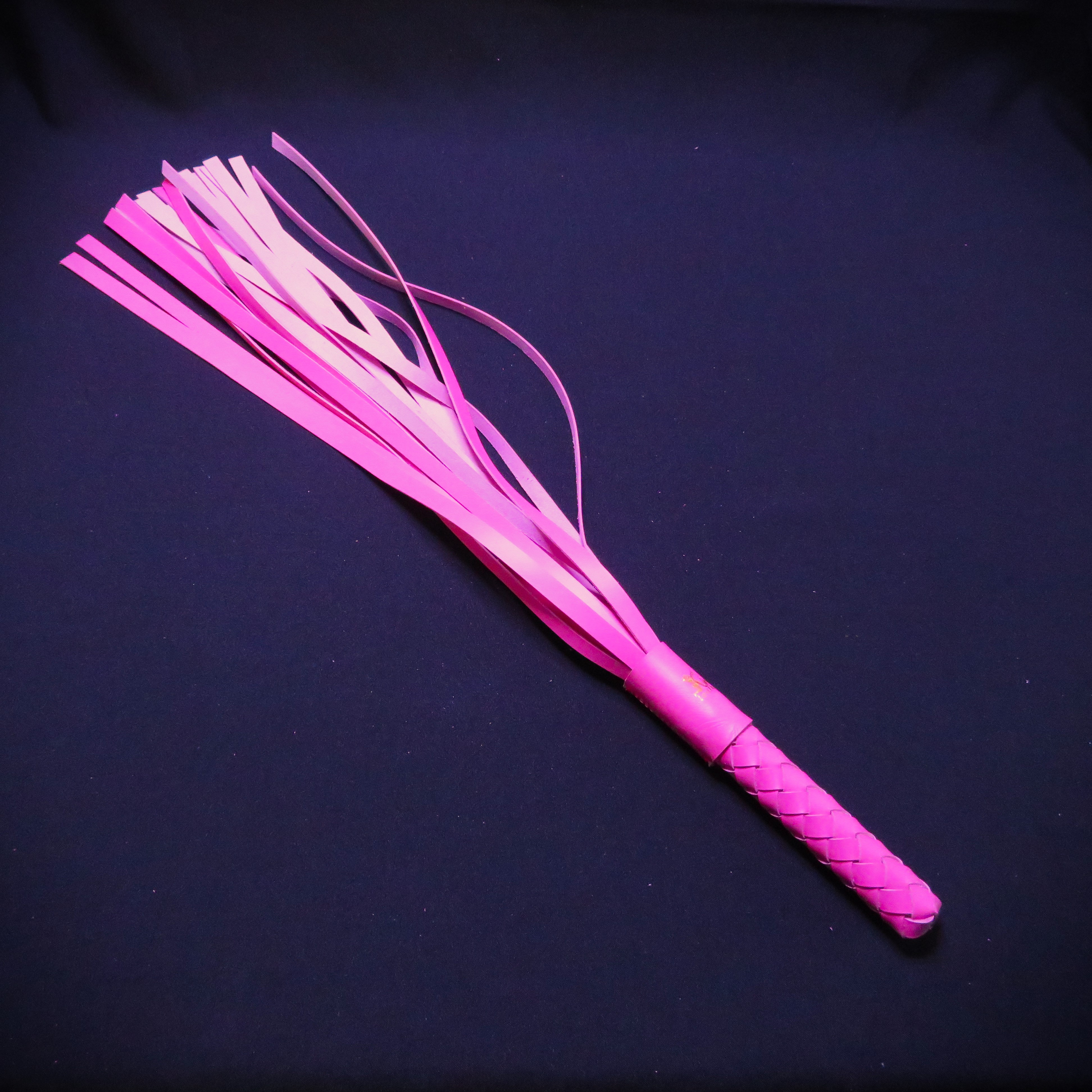 Handmade Pink Leather Whip-Flogger