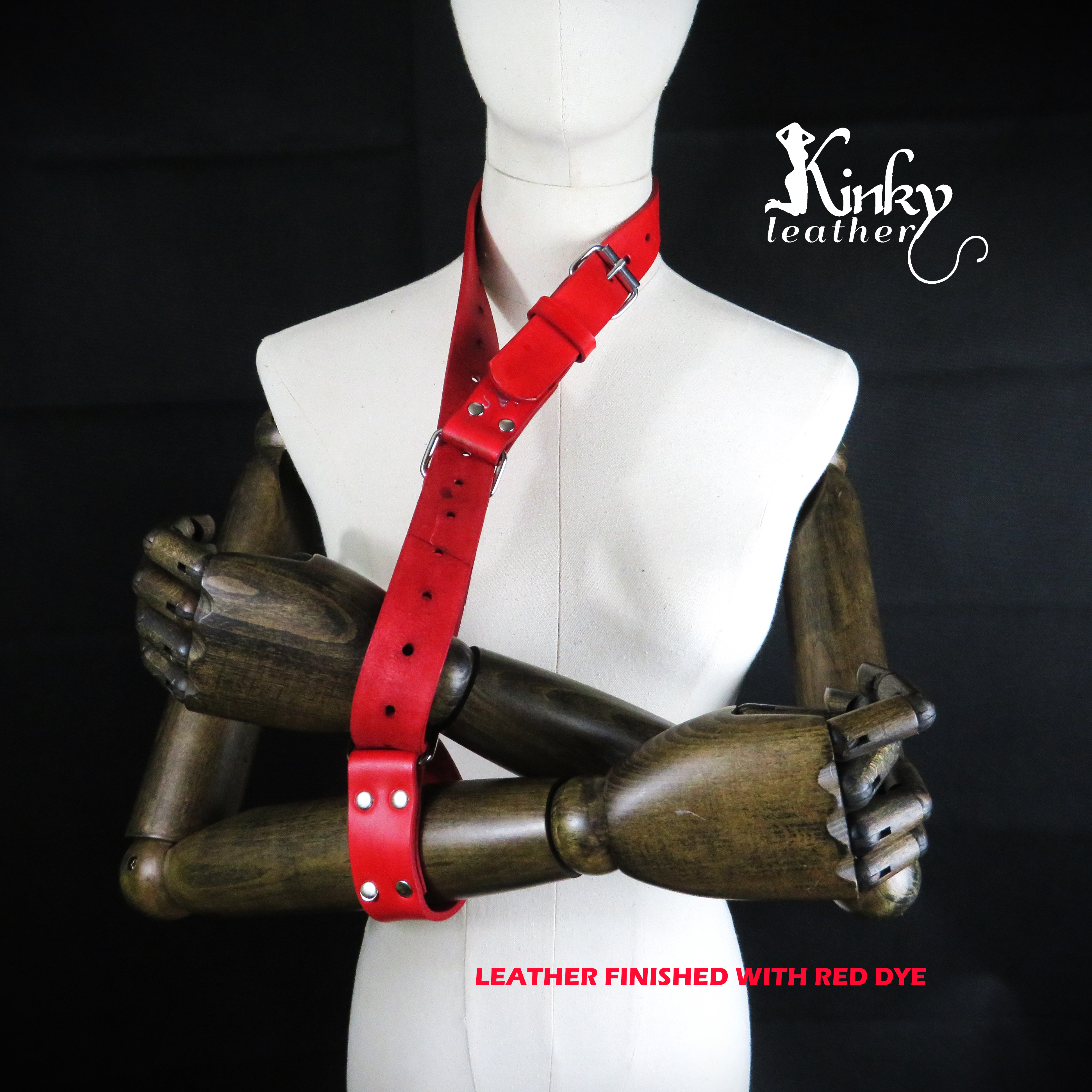 Dual-Purpose Leather Hobble Belt – Unisex Restraint & Fashion Belt – 3cm Wide – Handmade BDSM Accessory