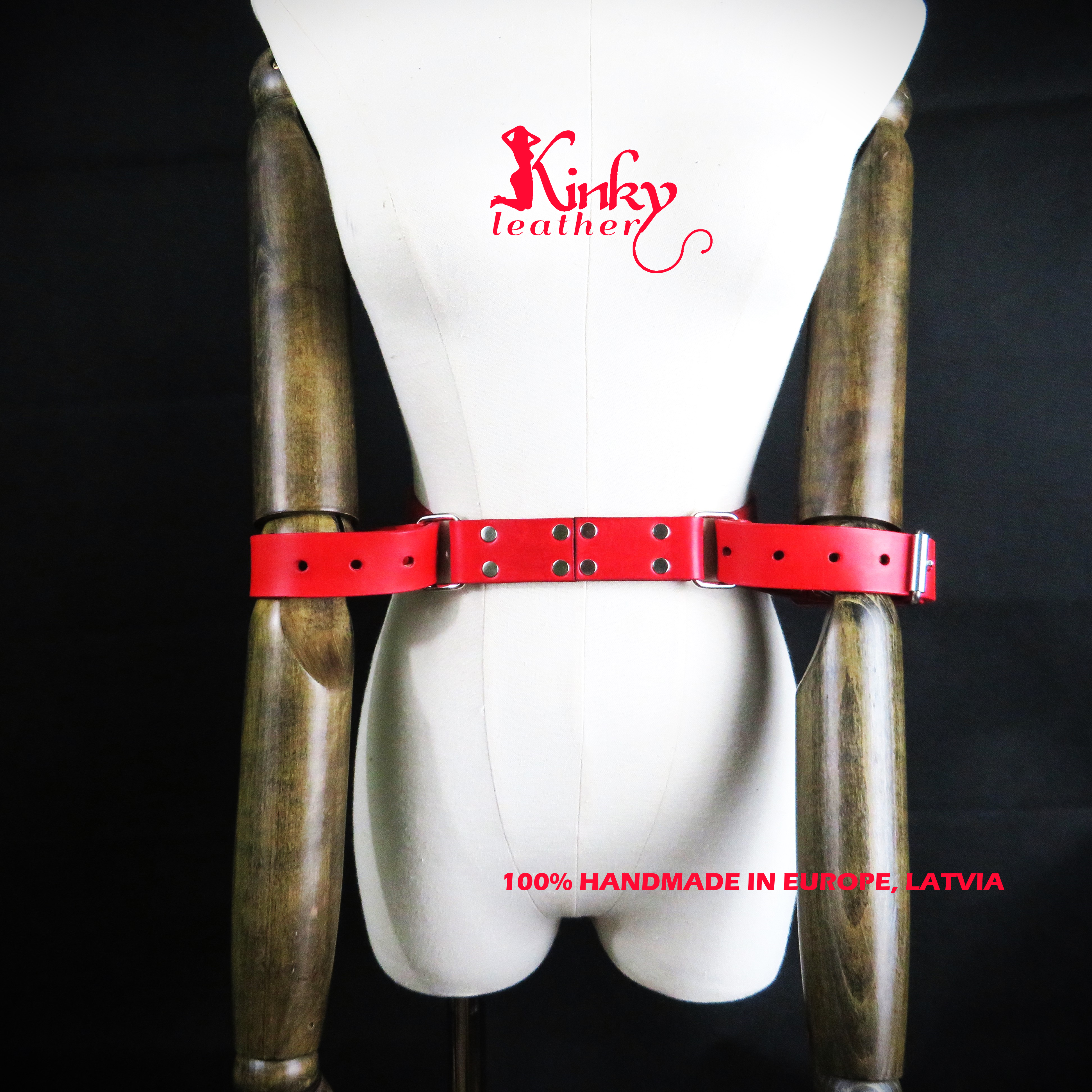 Dual-Purpose Leather Hobble Belt – Unisex Restraint & Fashion Belt – 3cm Wide – Handmade BDSM Accessory