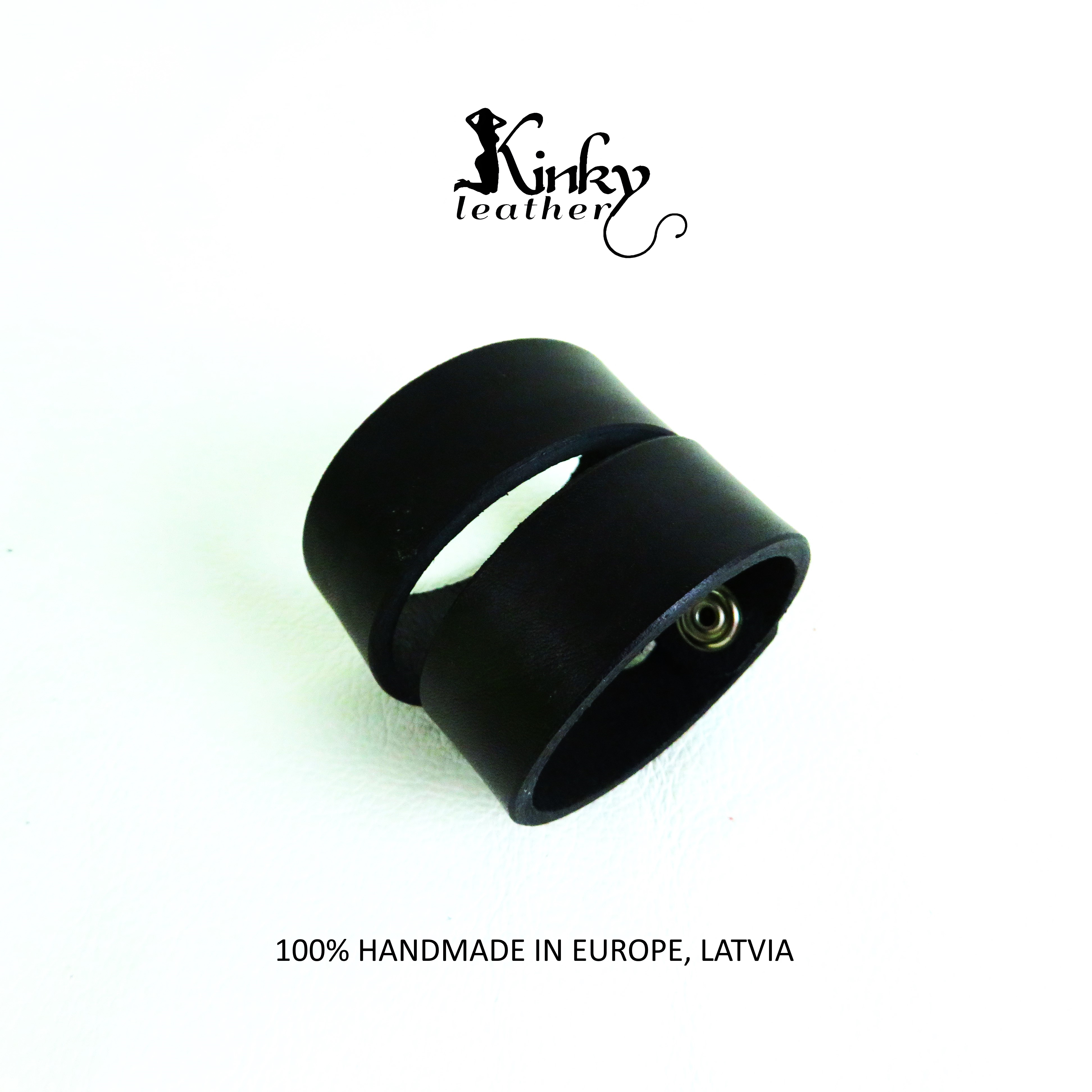 2" Wide Leather Restraint Bracelet – Handmade Vegetable-Tanned Cuff for Discreet BDSM Play