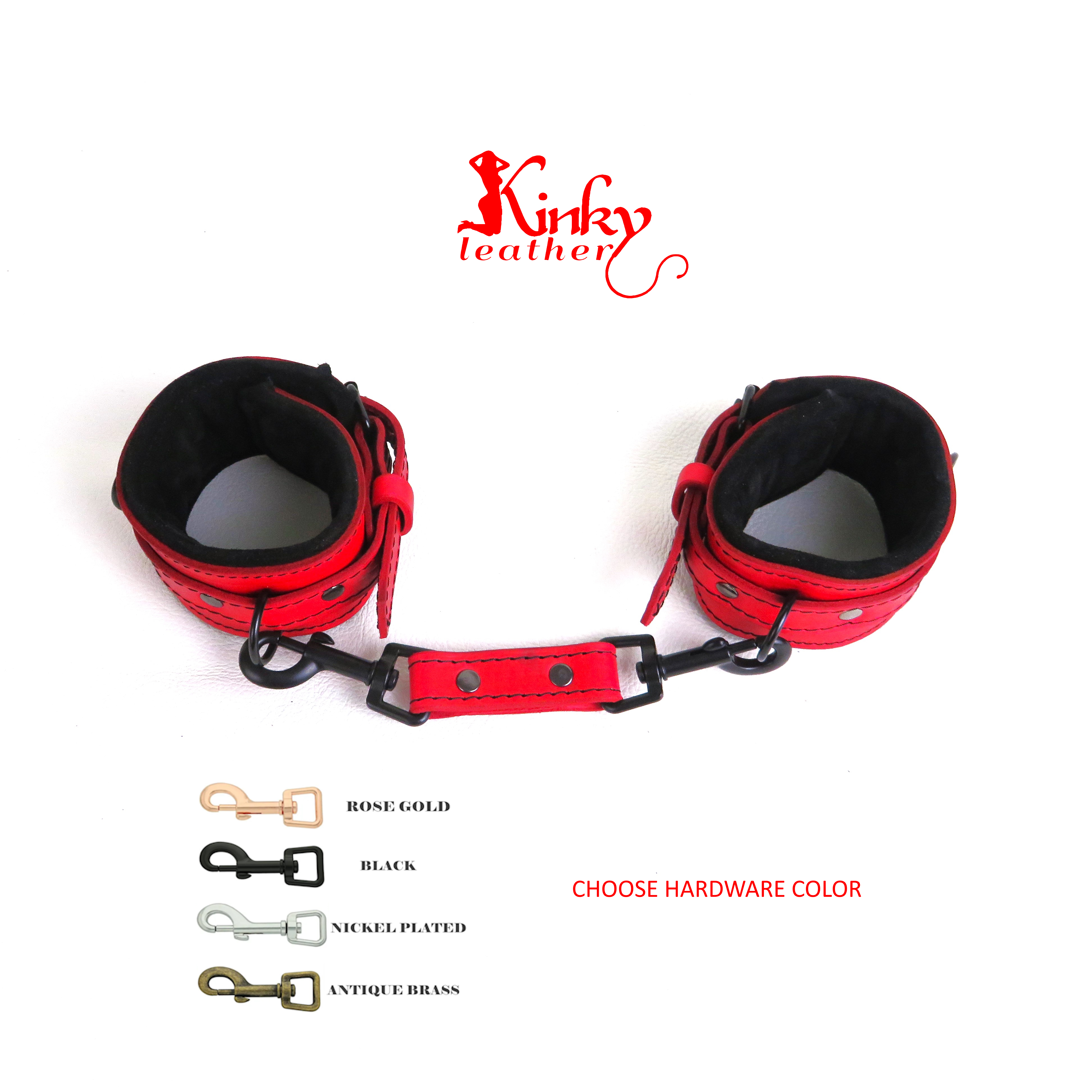  Custom BDSM Restraints with Suede Padding – Handmade Bondage Gear – Adjustable Fetish Cuff Set