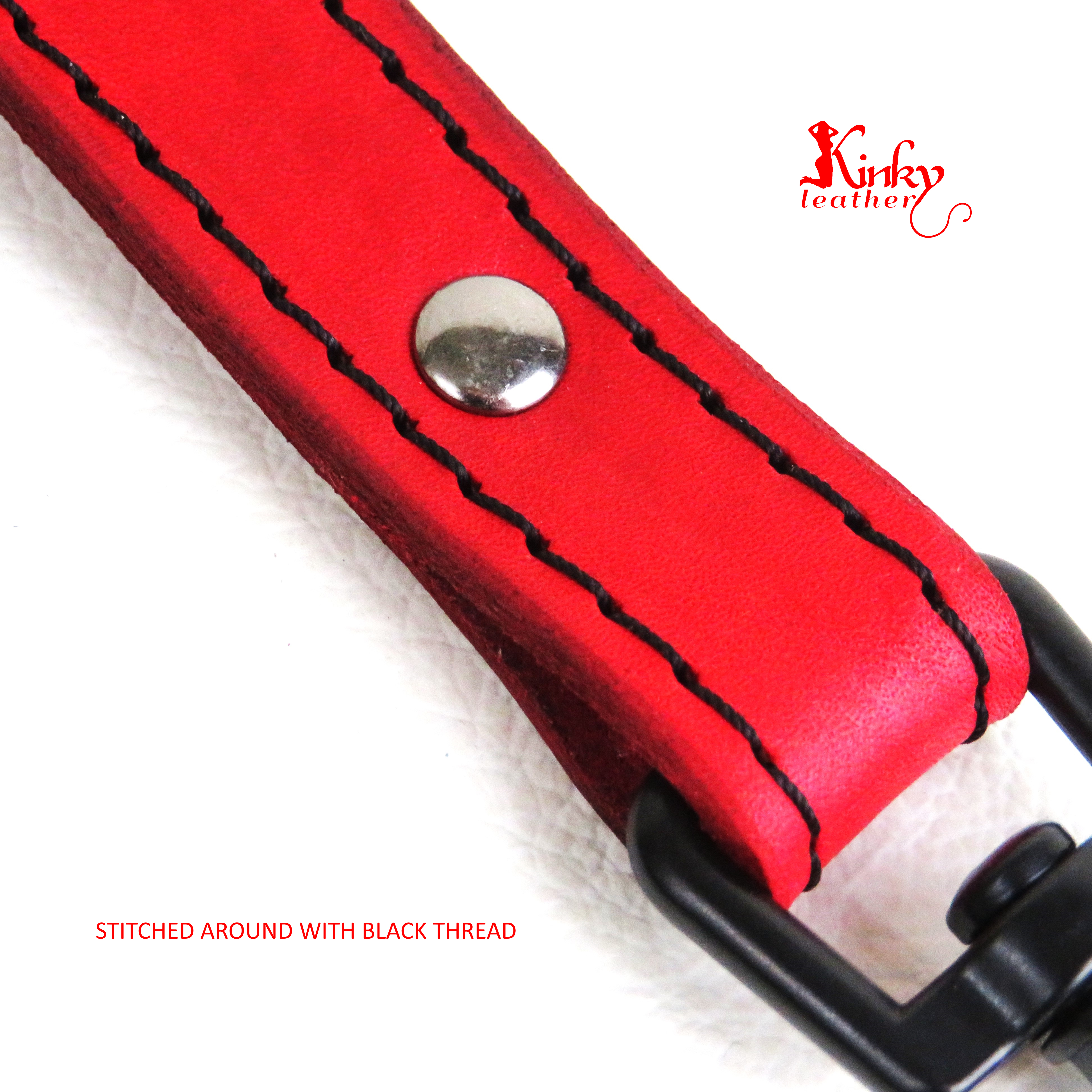 Handmade 4-Way Leather Hogtie Connector – Custom Color & Hardware Options