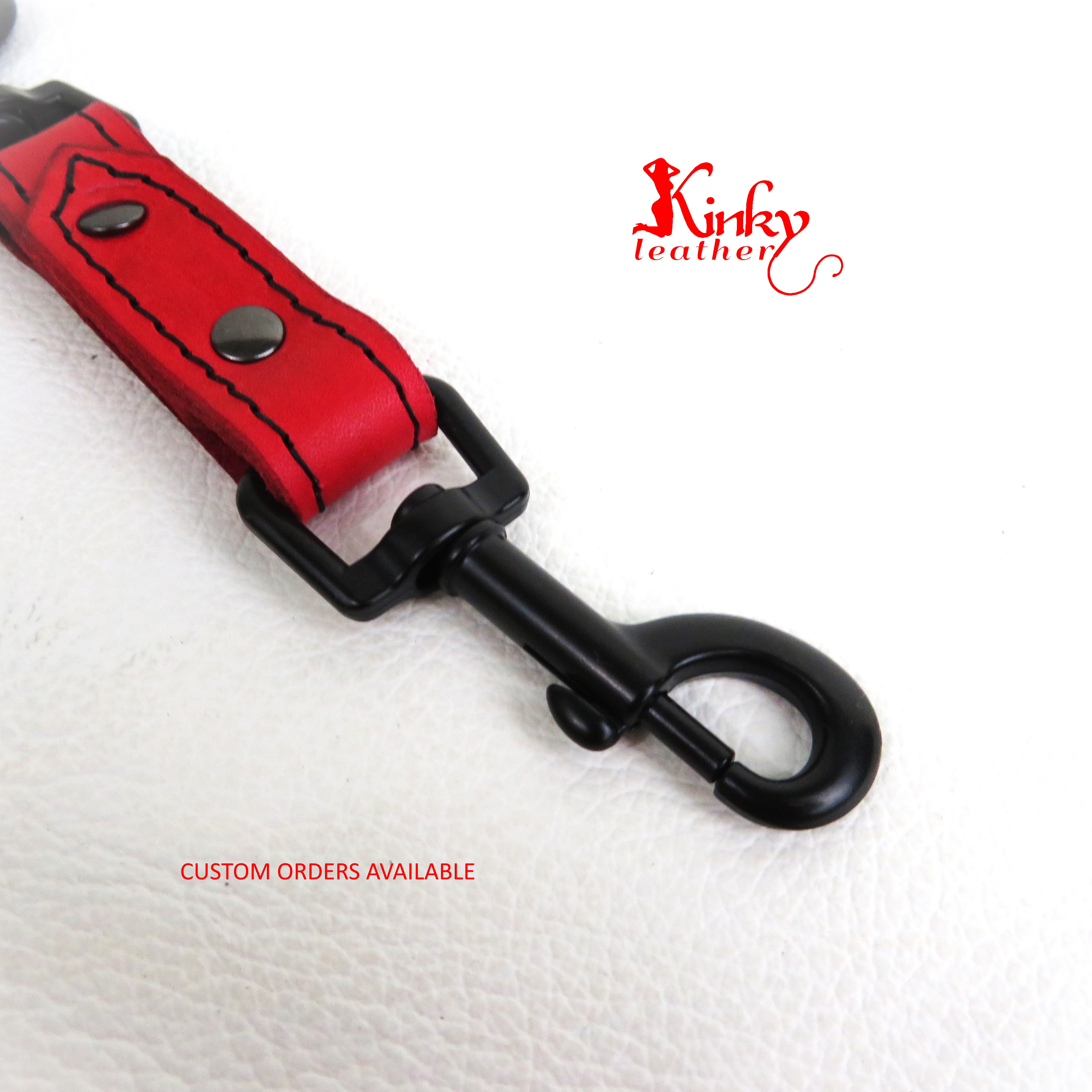 Handmade Two-Way Leather Hogtie Connector – Custom Colors & Hardware