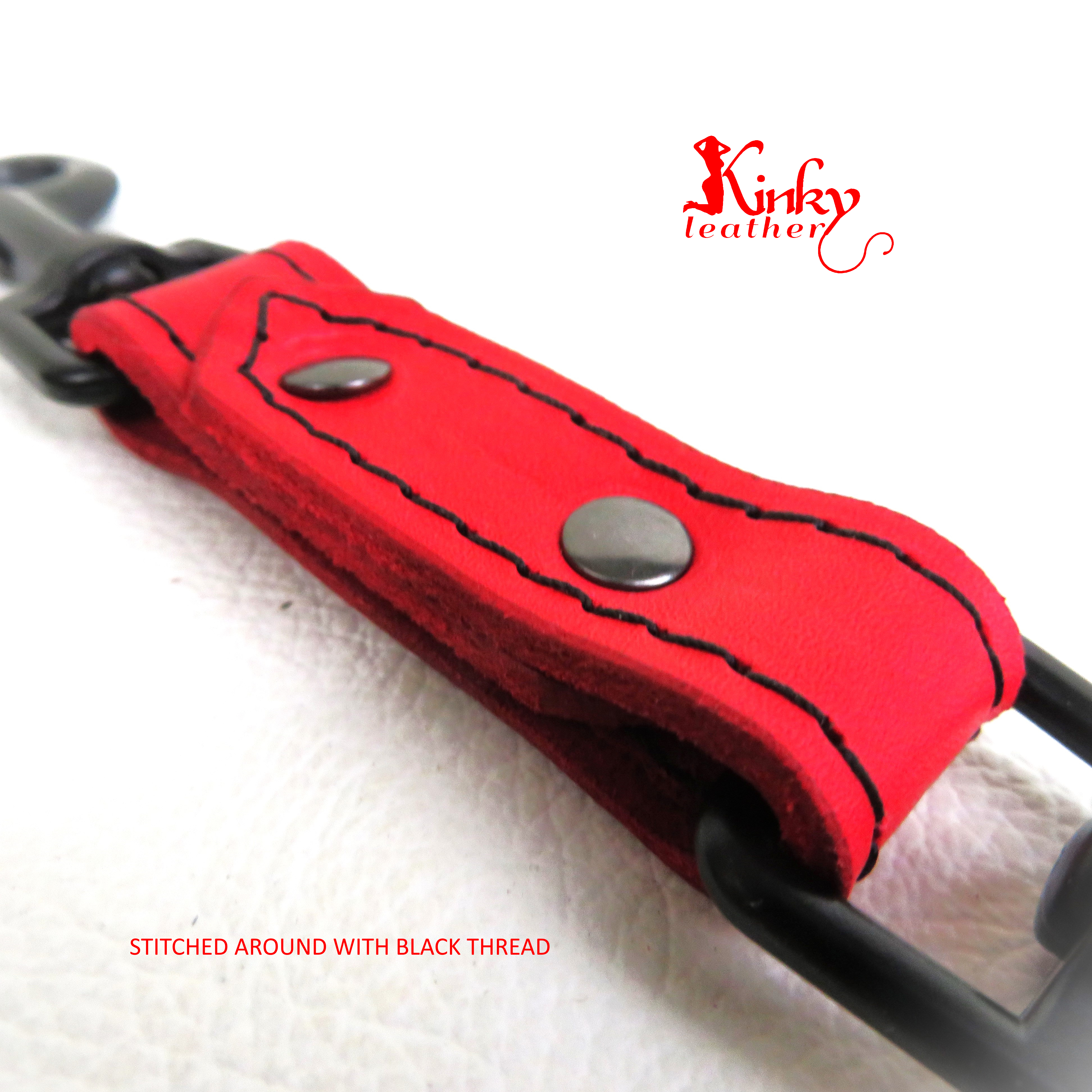 Handmade Two-Way Leather Hogtie Connector – Custom Colors & Hardware