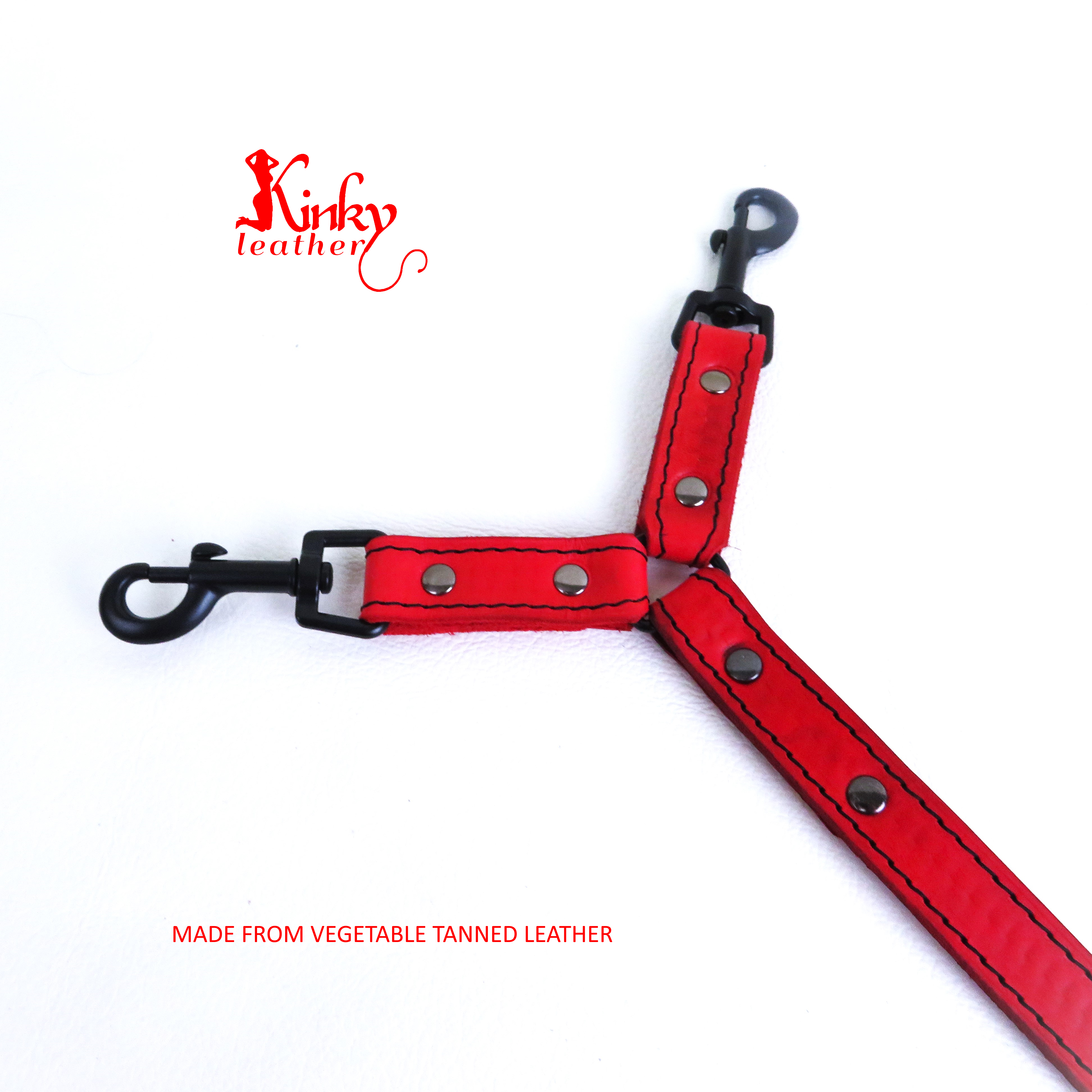 Adjustable Leather Hogtie Connector – Quick & Easy BDSM Restraint