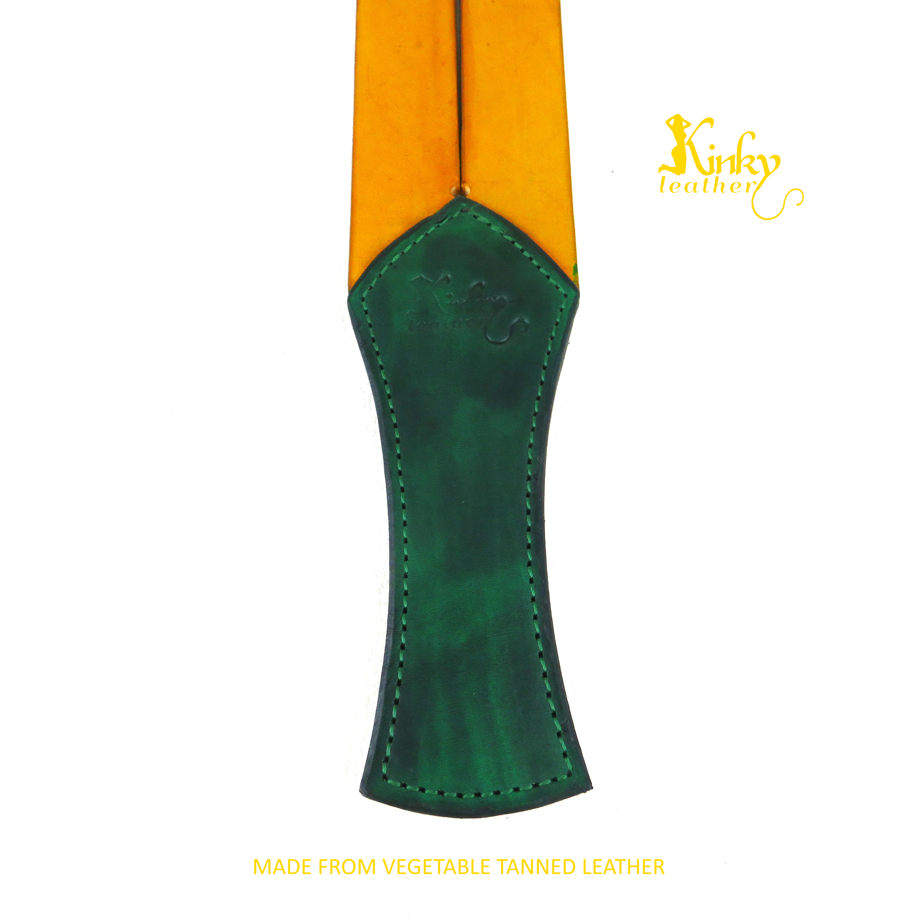 Two Finger Leather Tawse with Holes – Custom BDSM Paddle – Handmade Impact Toy – Vegetable Tanned Leather – Color Options