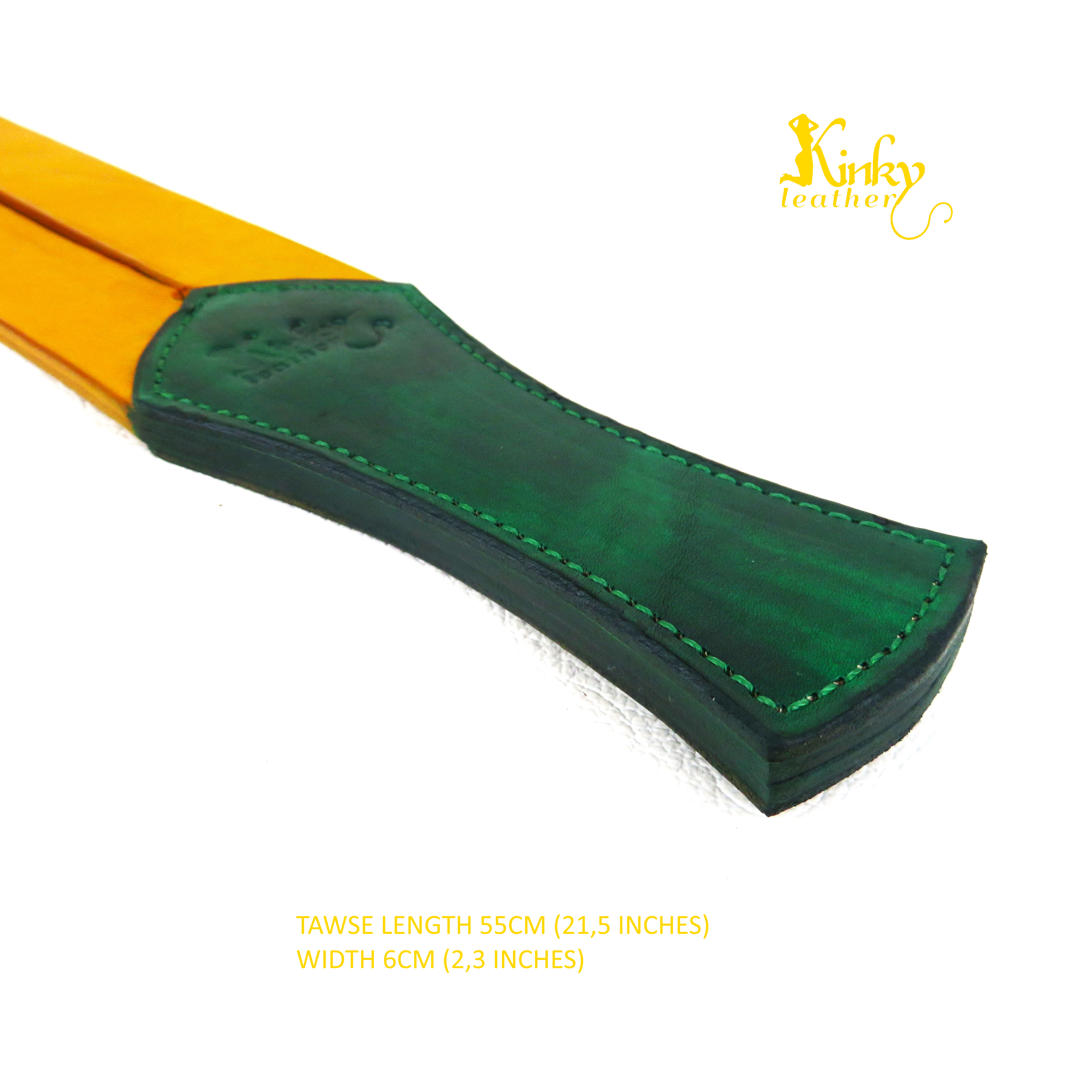 Two Finger Leather Tawse with Holes – Custom BDSM Paddle – Handmade Impact Toy – Vegetable Tanned Leather – Color Options