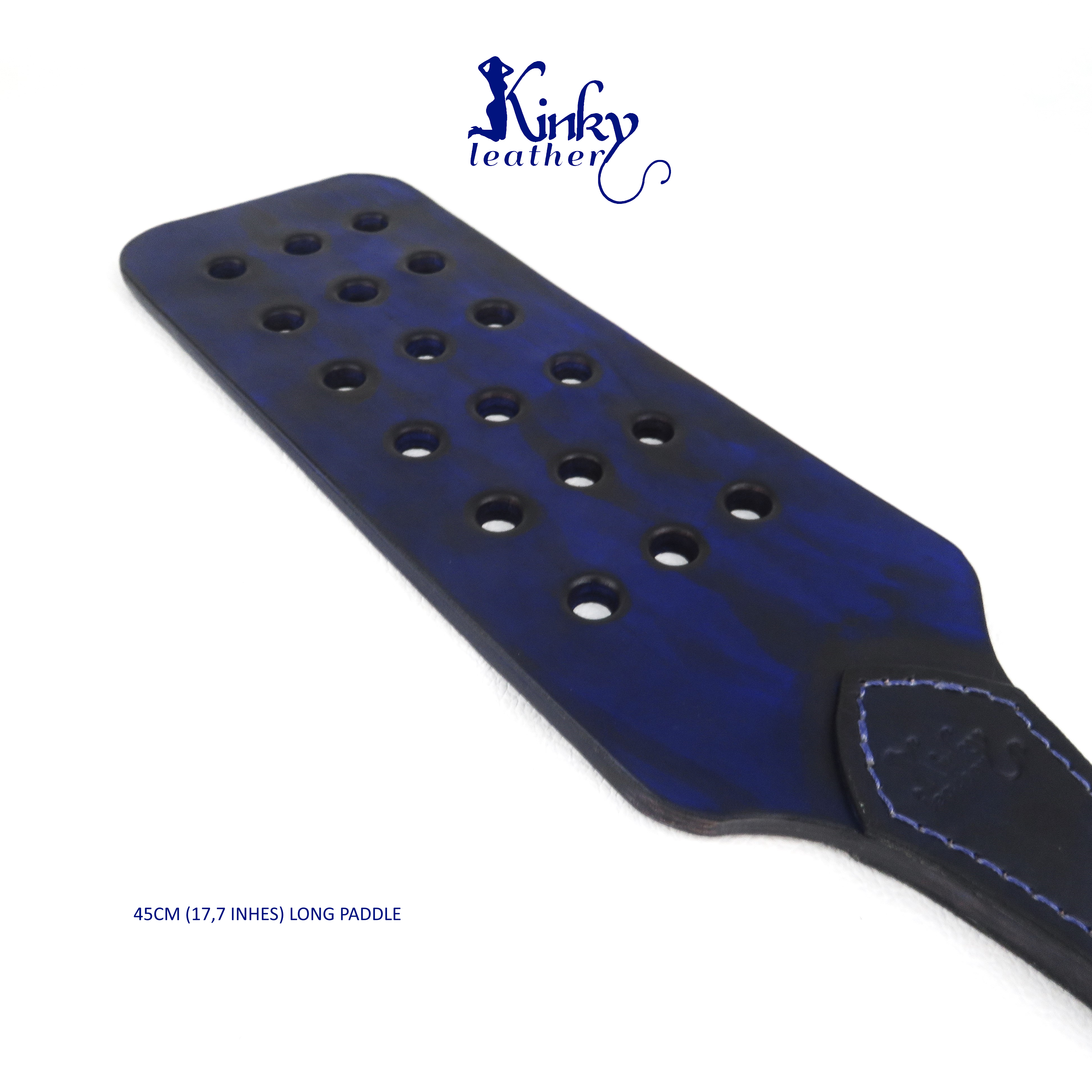 XL Black Leather Spanking Paddle – 18" Heavy Duty BDSM Paddle – Handmade Impact Toy – Bondage Gear – Fetish Discipline Paddle