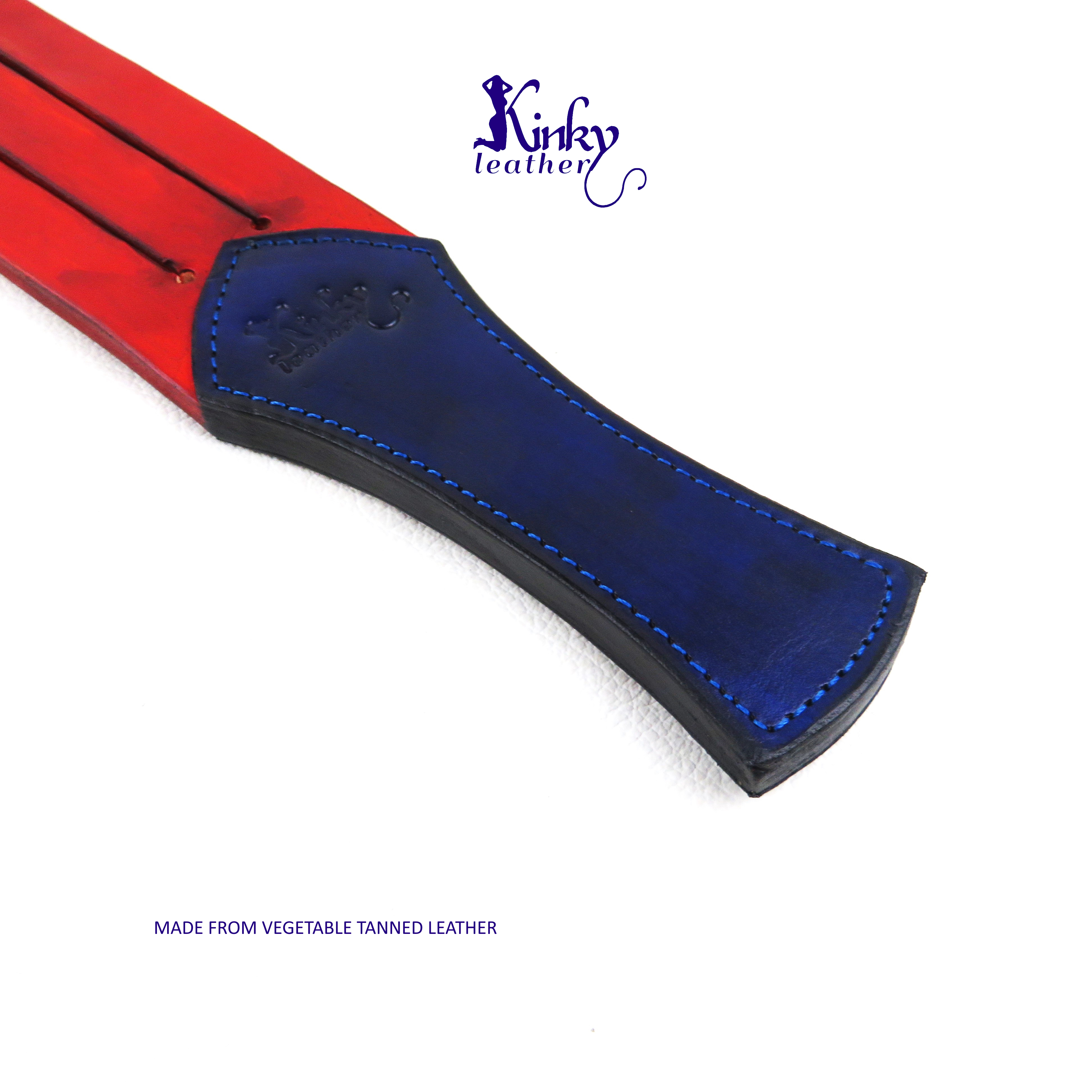 Three Finger Leather Tawse – Custom Color Impact Strap – Handmade BDSM Spanking Toy – Vegetable Tanned Kink Gear