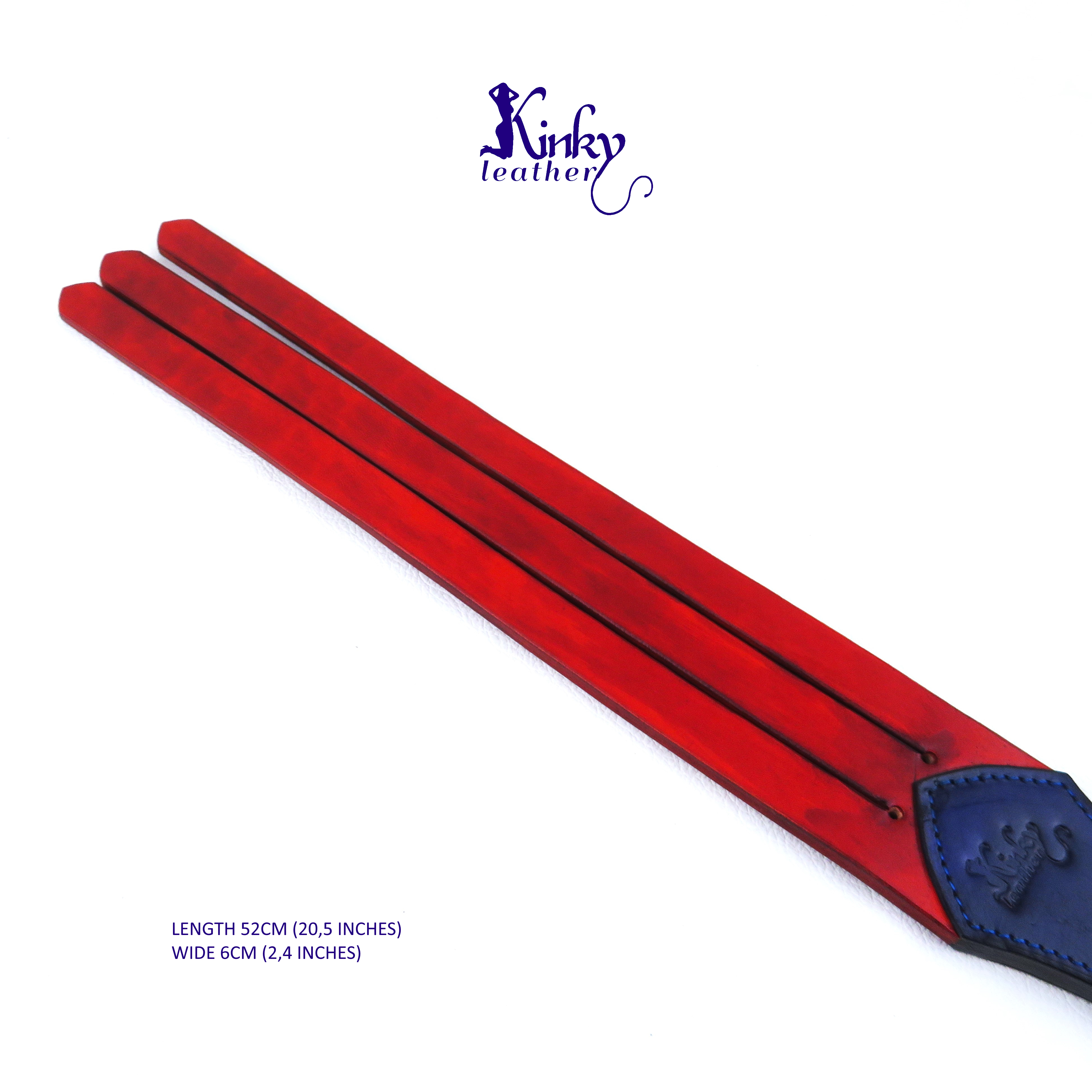 Three Finger Leather Tawse – Custom Color Impact Strap – Handmade BDSM Spanking Toy – Vegetable Tanned Kink Gear