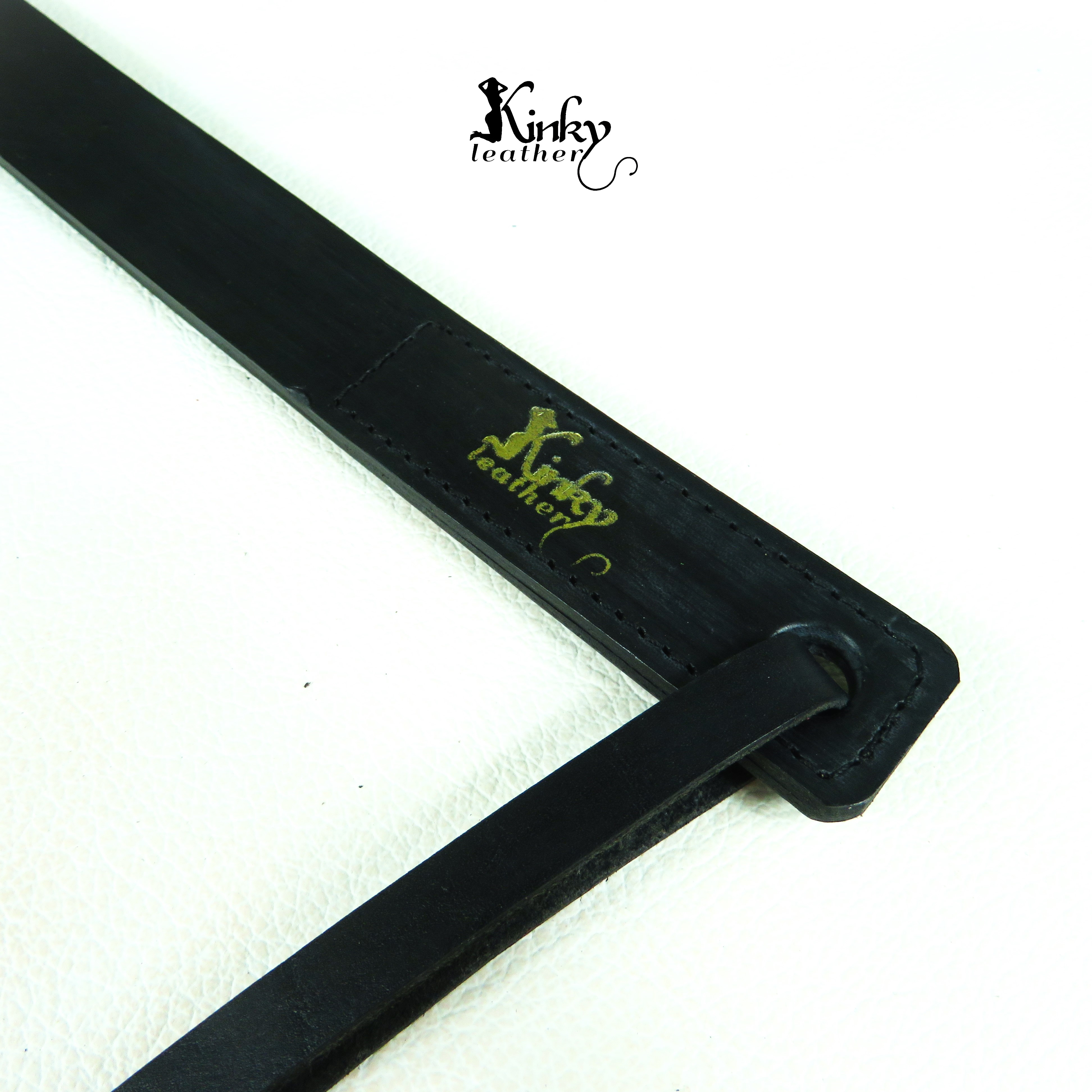 Handmade Leather Slapper – BDSM Impact Toy, Vegetable Tanned Leather, 12in Spanking Paddle