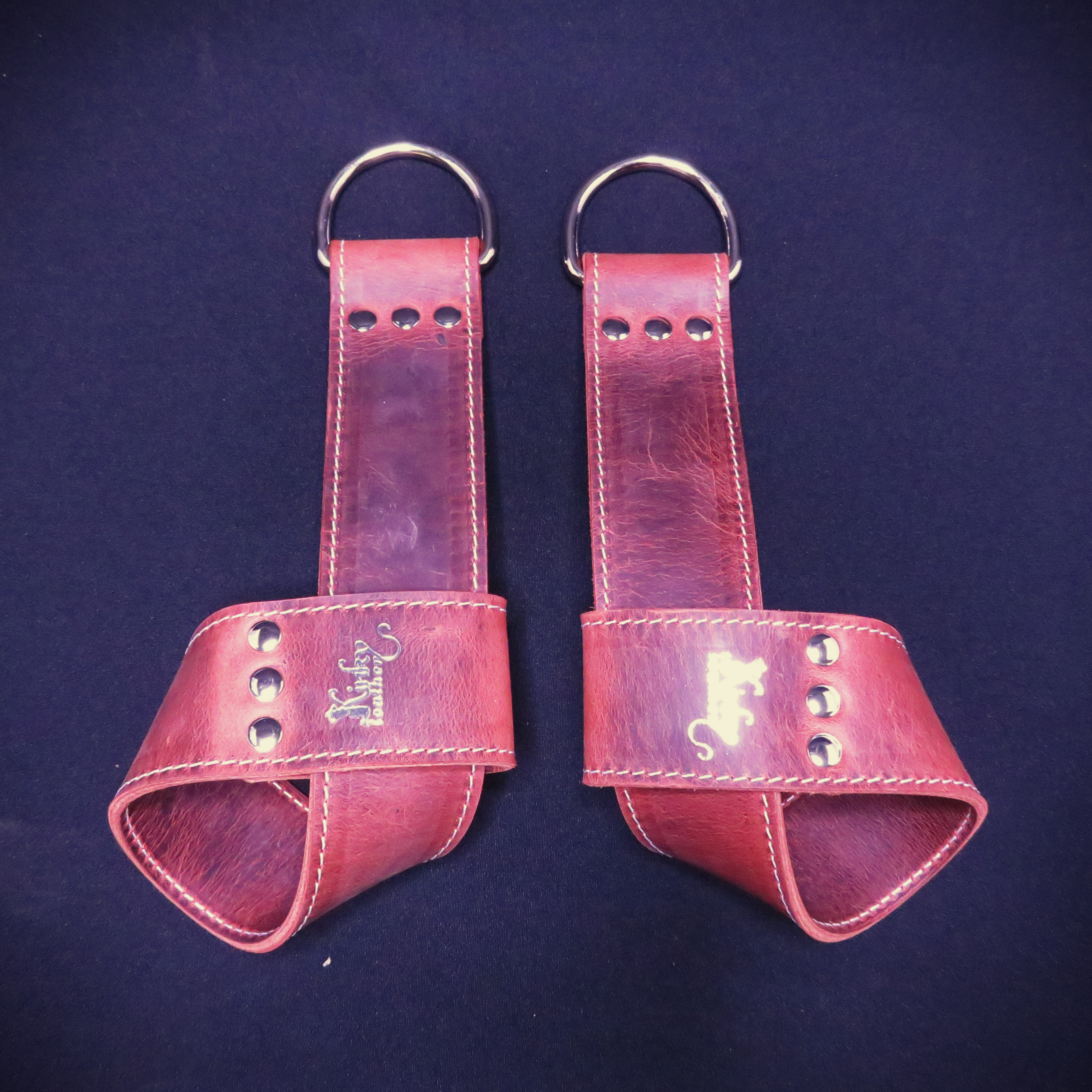 Handcrafted Brown Leather Suspension Cuffs – Premium BDSM Restraints