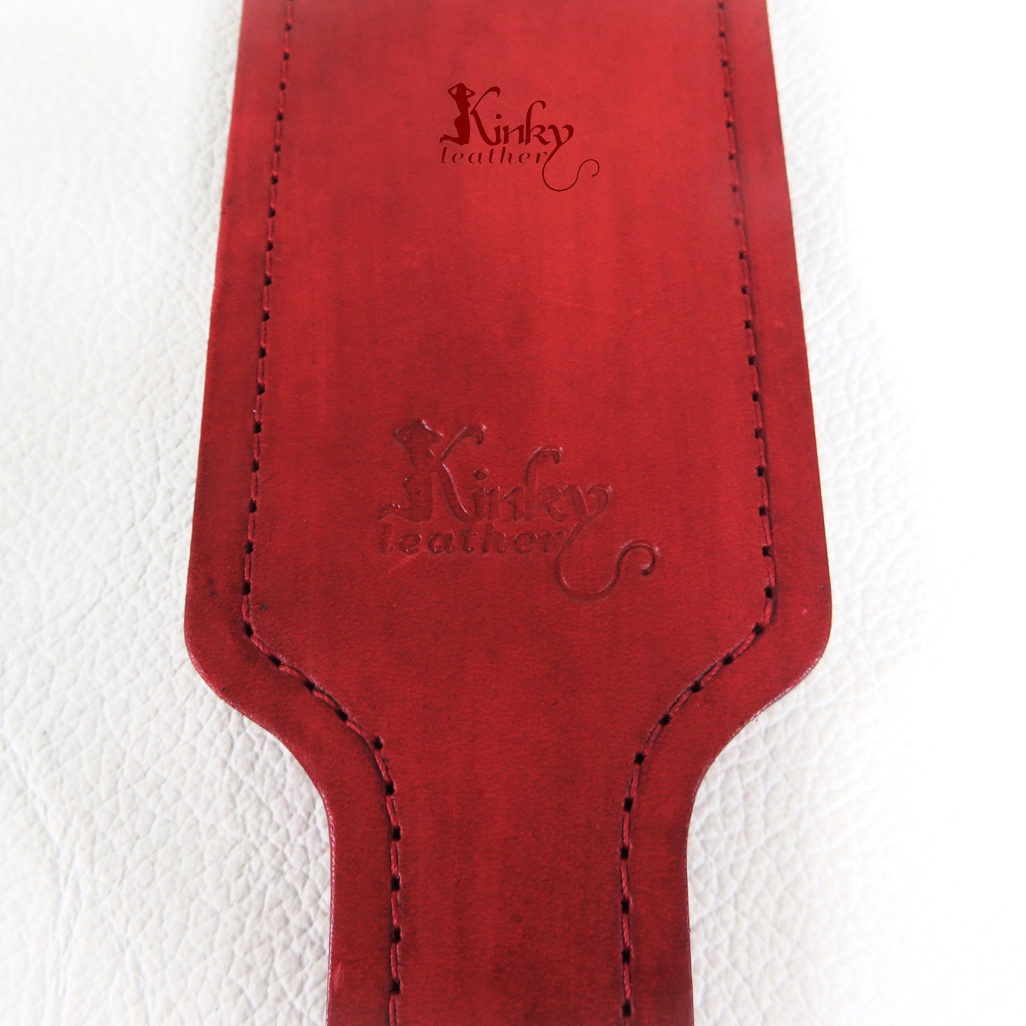 Handmade Leather Spanking Paddle – Full-Grain Vegetable Tanned Leather, 13.5in Impact Play Tool