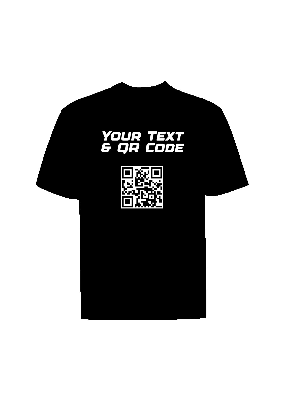Custom Text w/ QR Code Tee