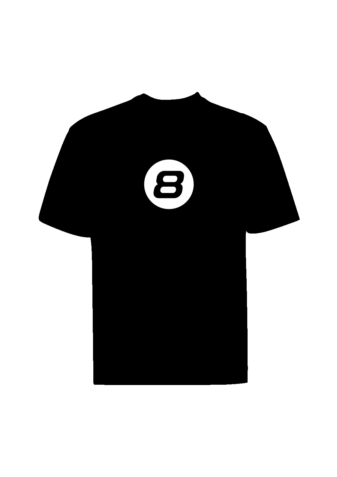 "8 Ball" Black Tee
