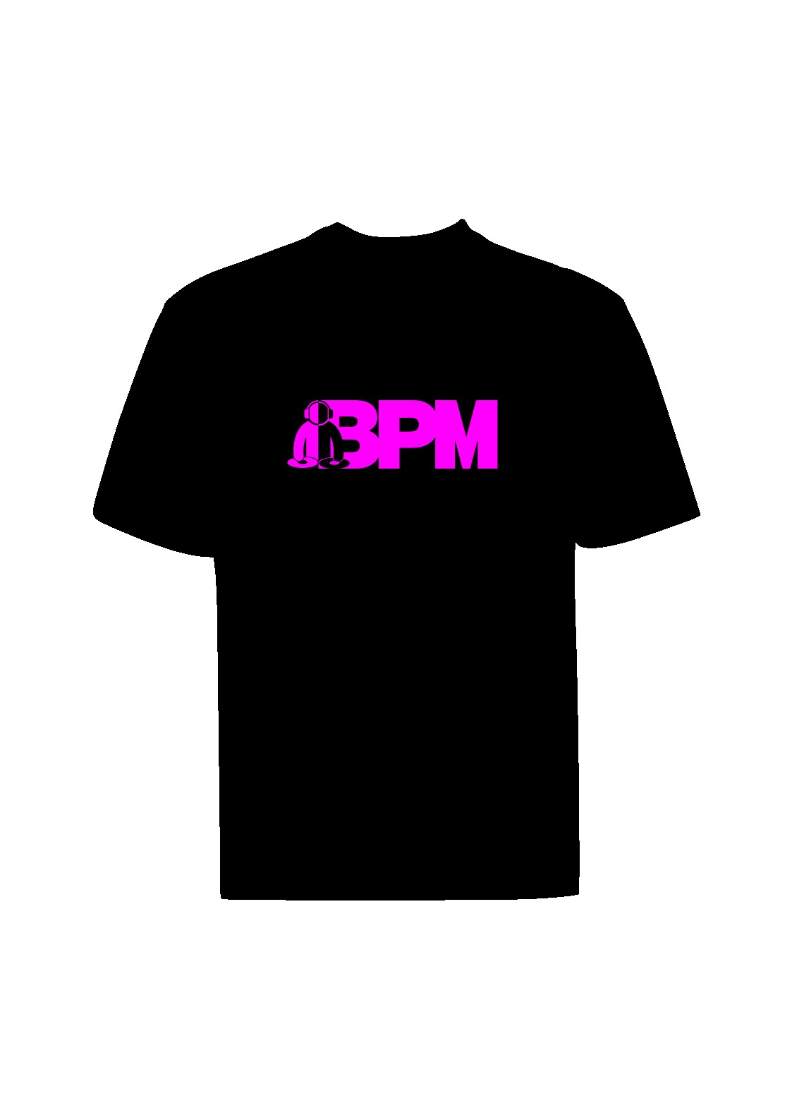 BPM Pink on Black Tee