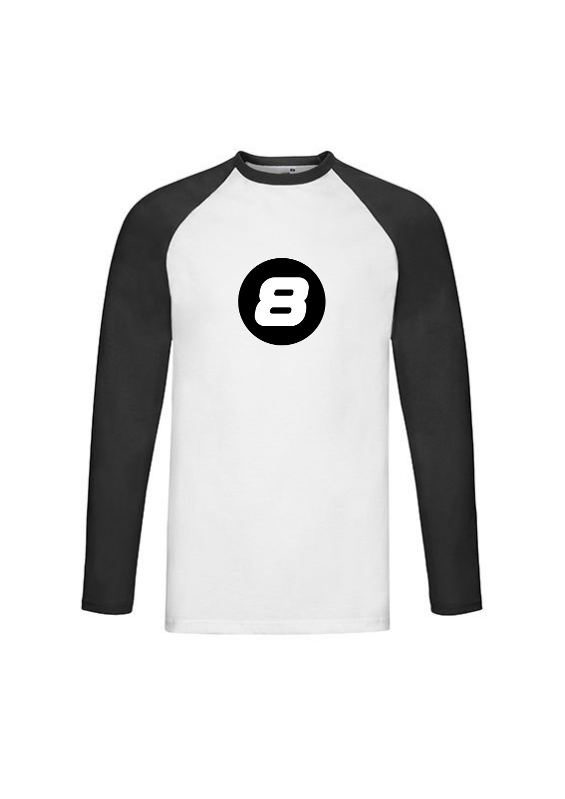 "8 Ball" Long Sleeve Baseball Tee
