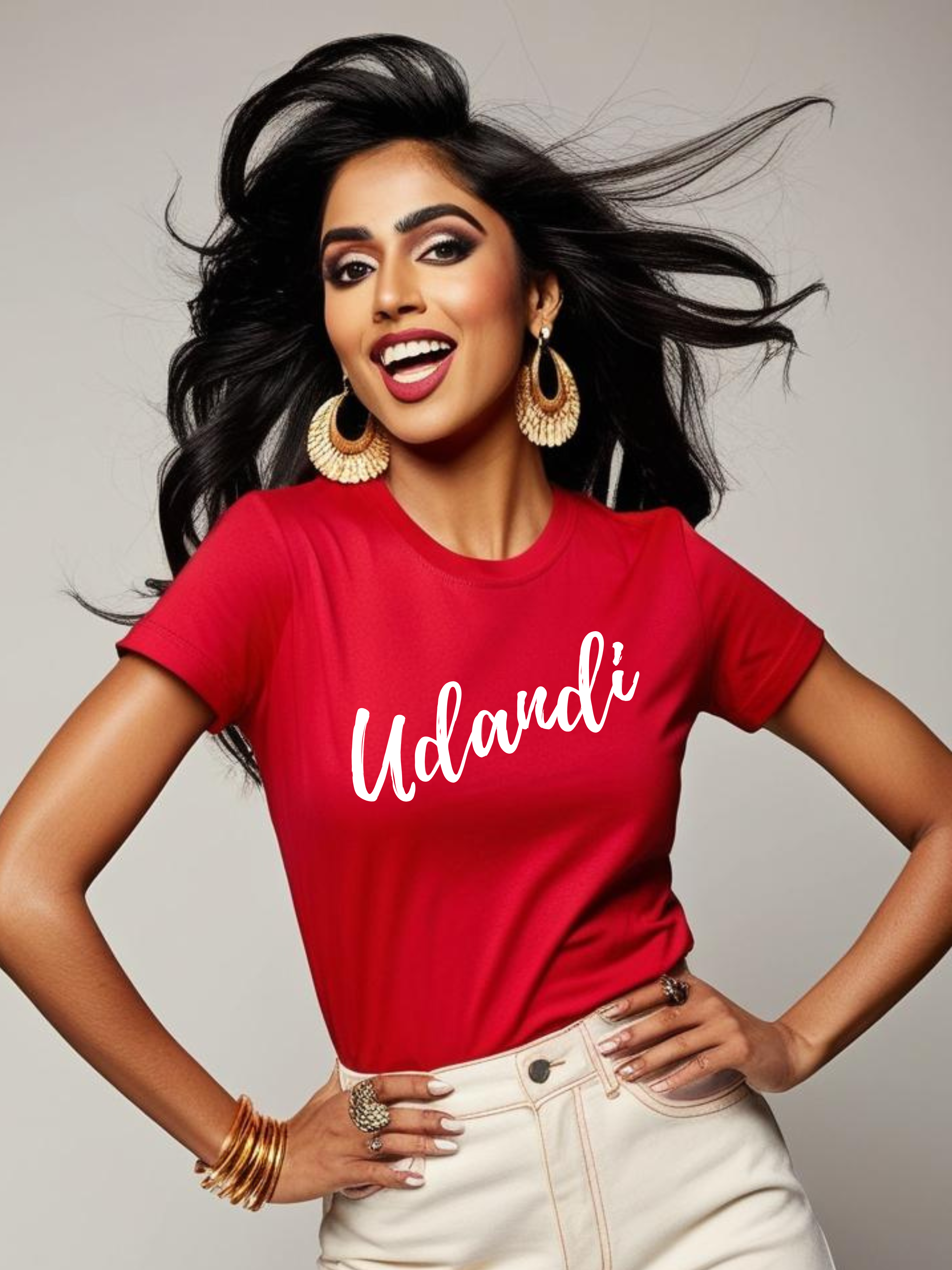 Red Udandi T-Shirt for Women