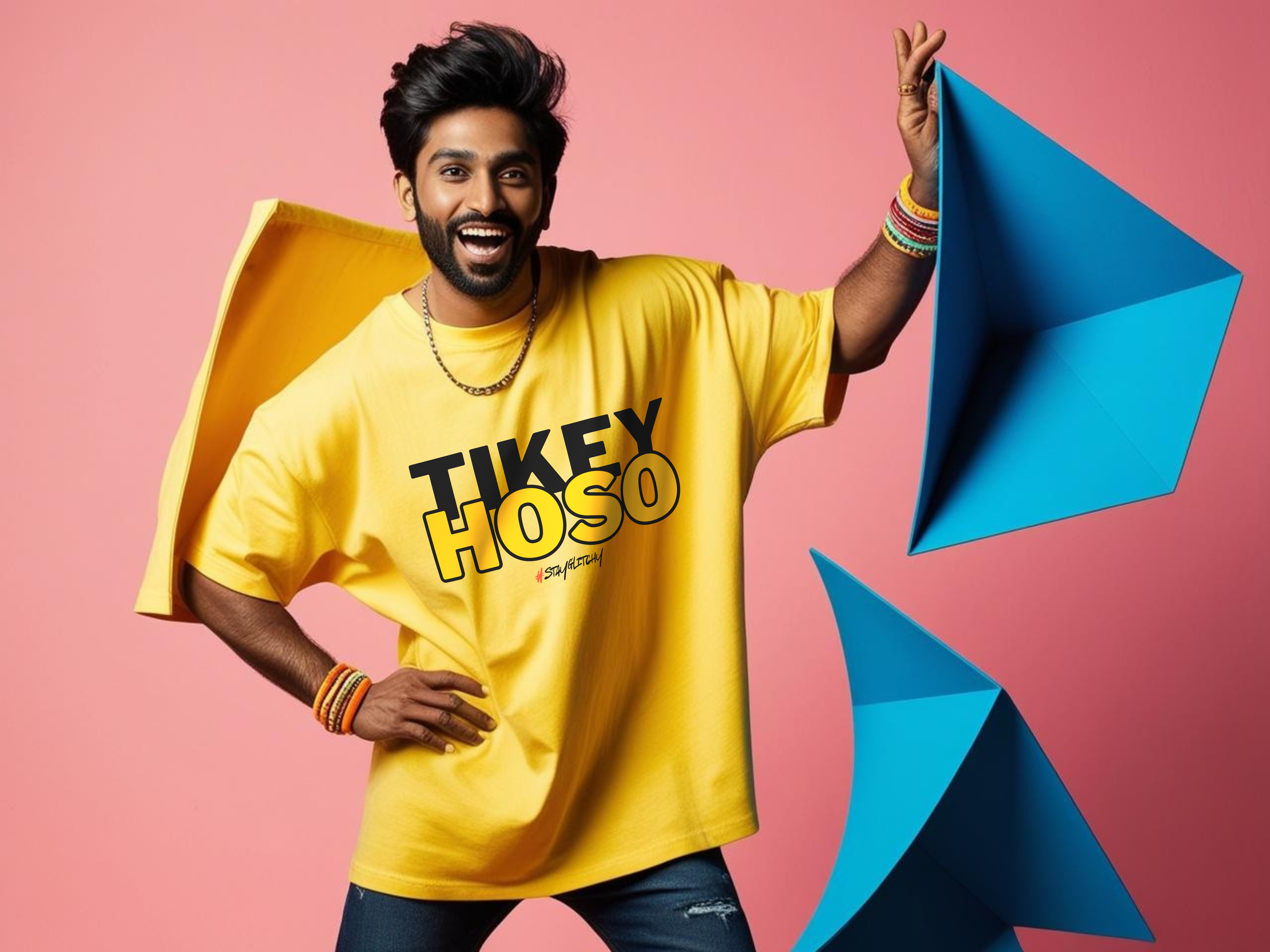 Yellow Men Oversized T-shirt