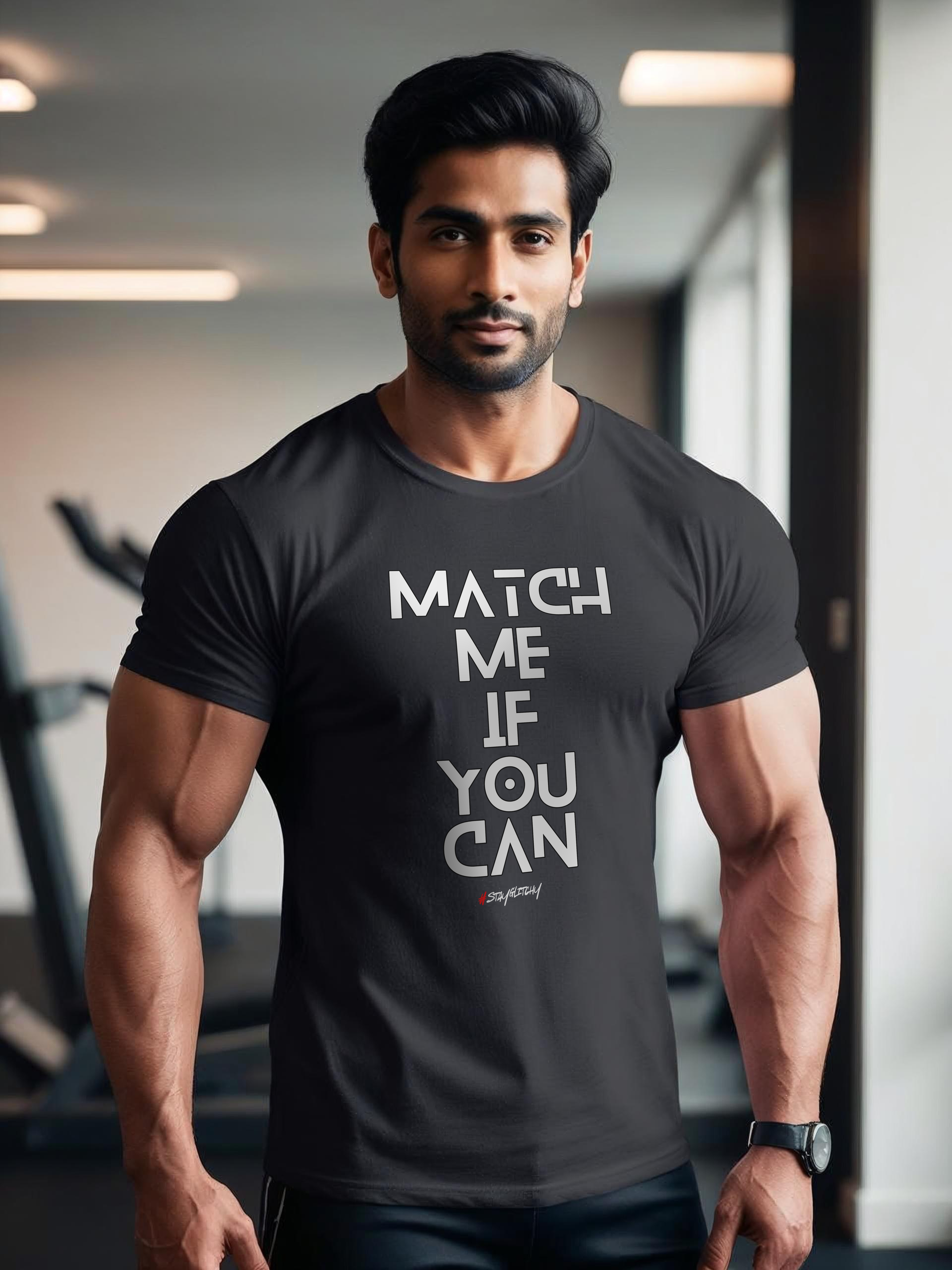 Men's Black V-neck T-Shirt