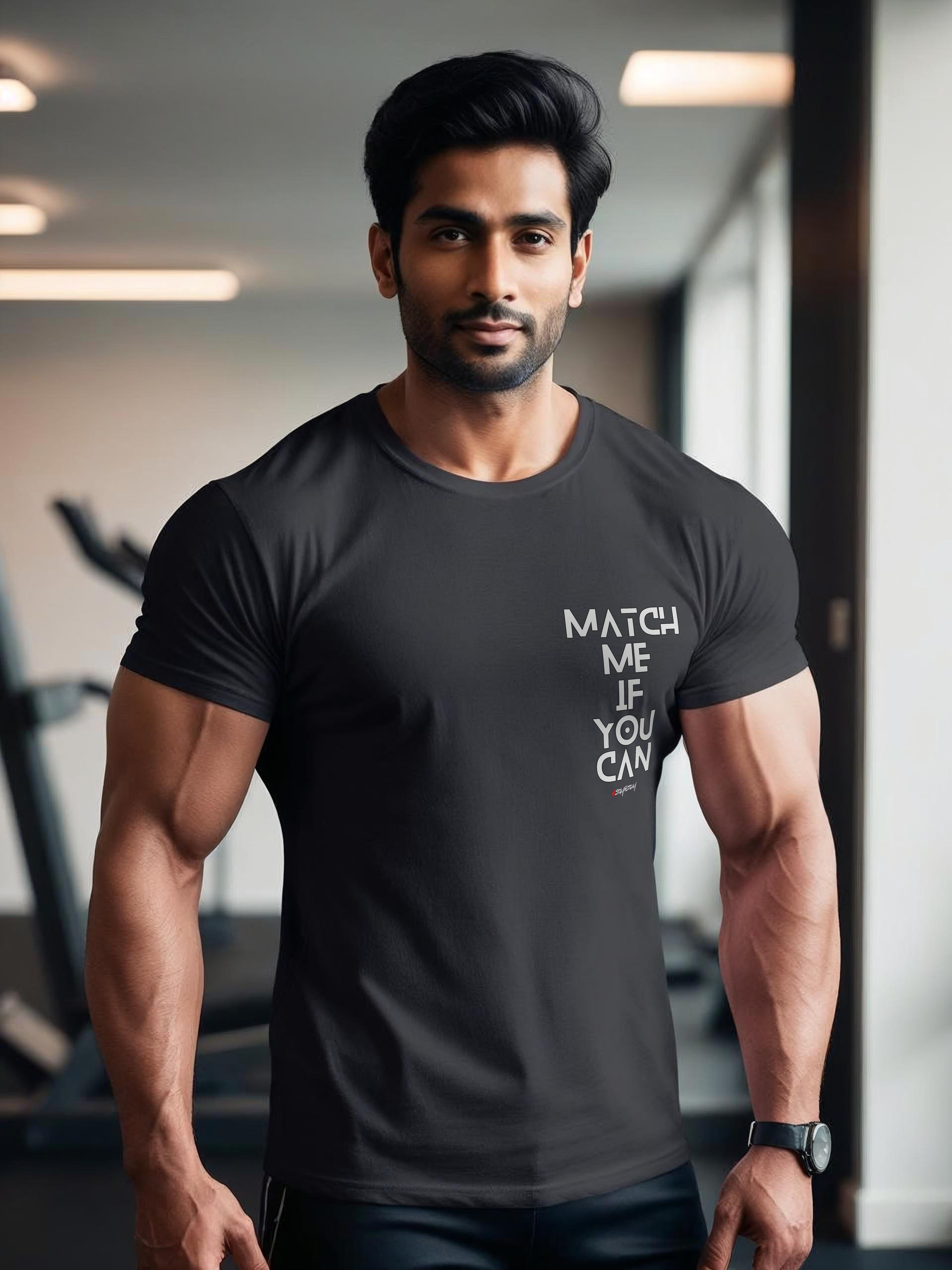 Men's Black V-neck T-Shirt