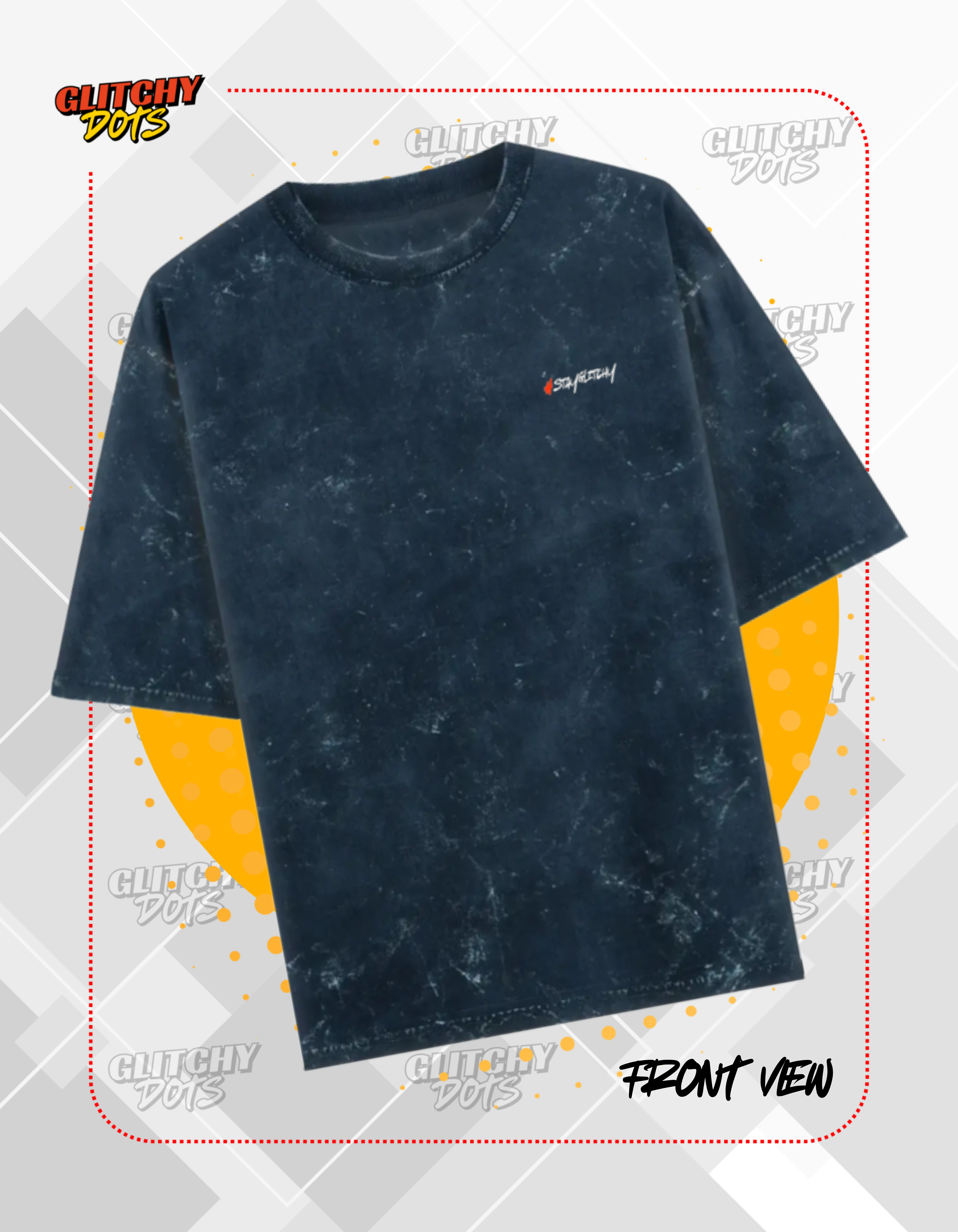 KEEP THE BASS BOOSTED Navy Blue T-shirt