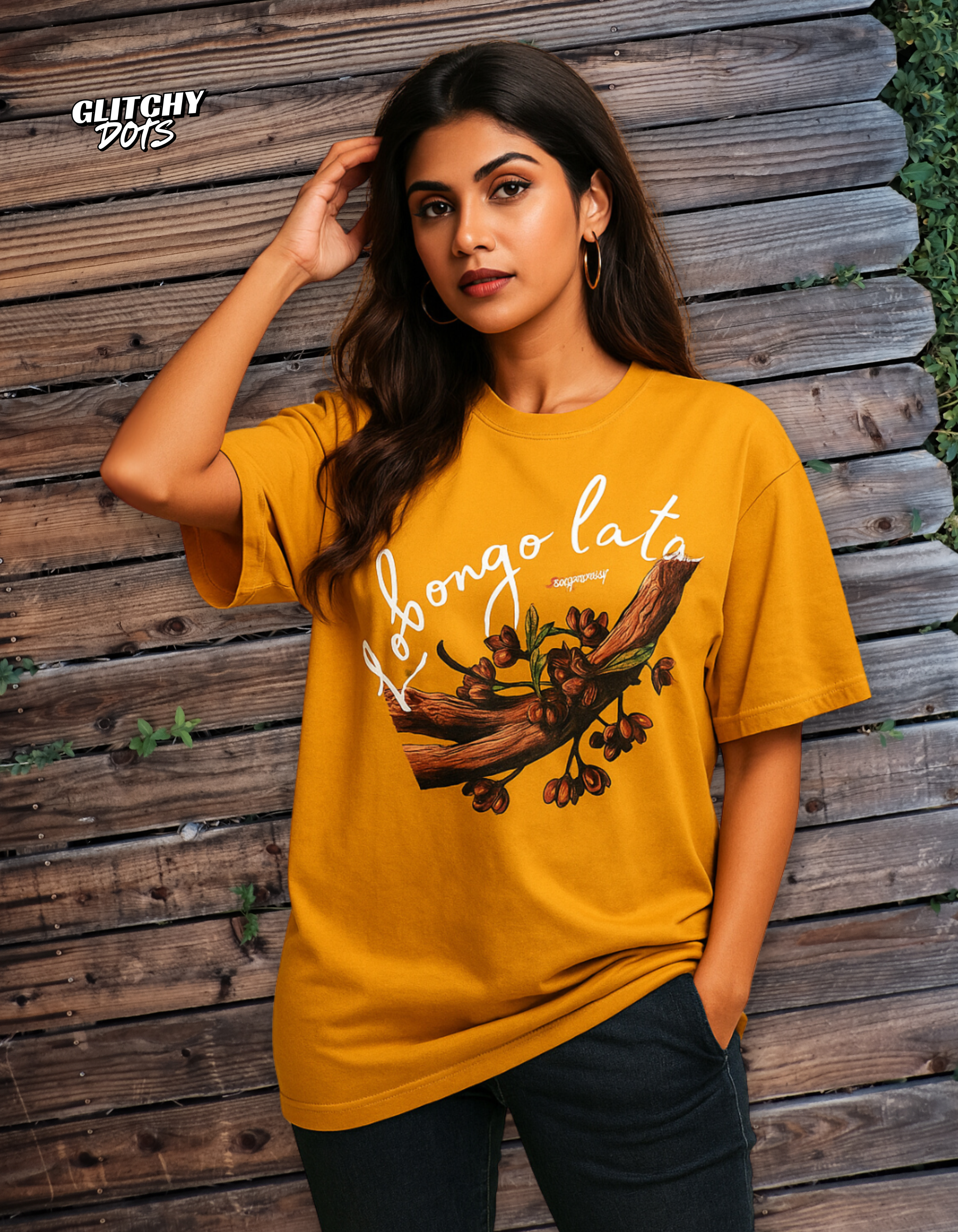 Lobongo Lata Oversized Tee – Bold Roots, Bigger Style