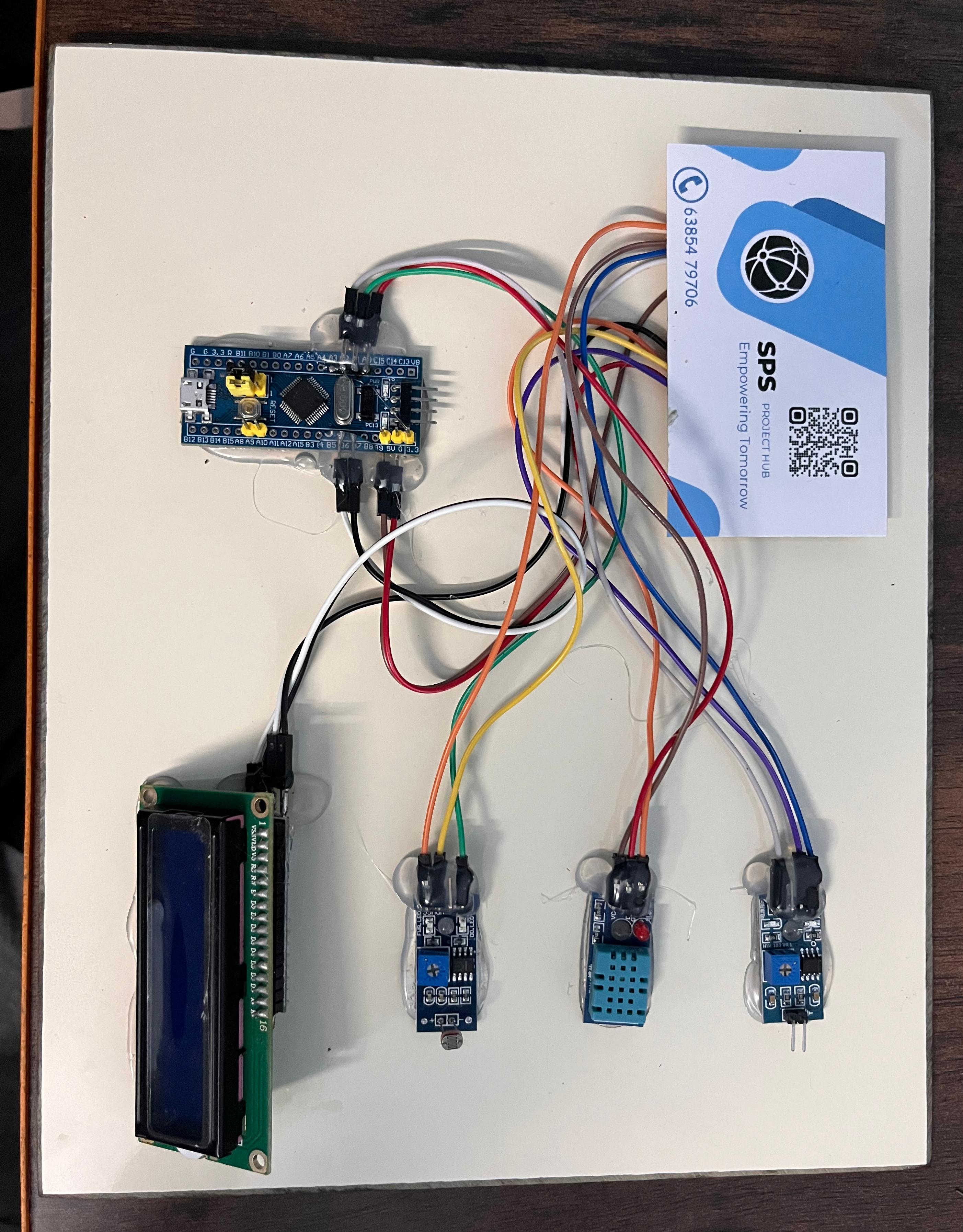 Weather Monitoring System Using STM32F103C8T6 with I2C LCD Display