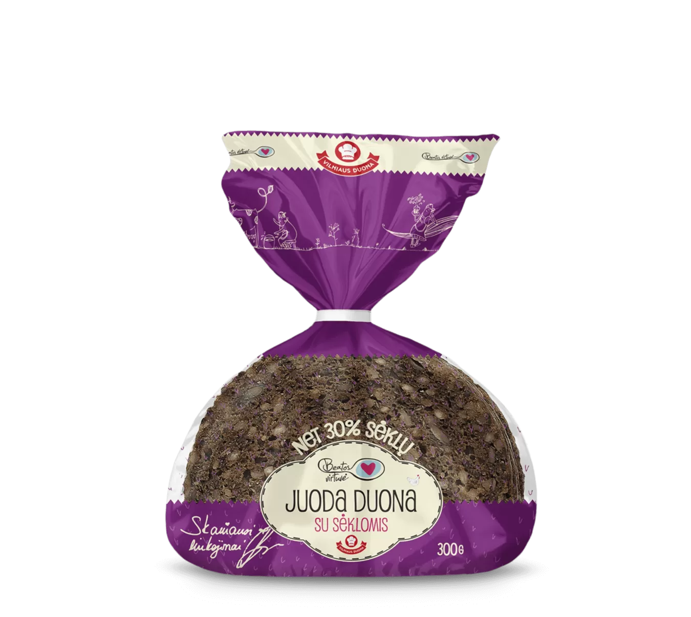 Vilniaus Duona - Beatos Virtuve Dark Bread with Seeds 300g