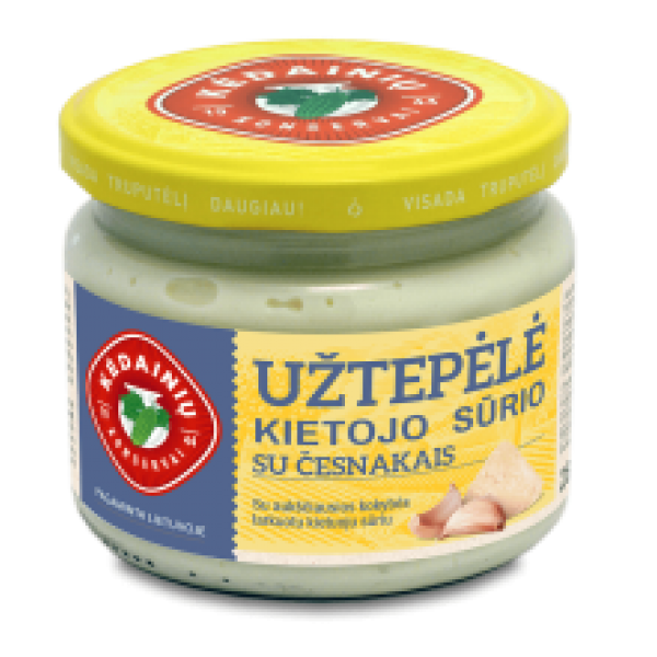 Kedainiu Konservai - Hard Cheese Spread with Garlic 280g