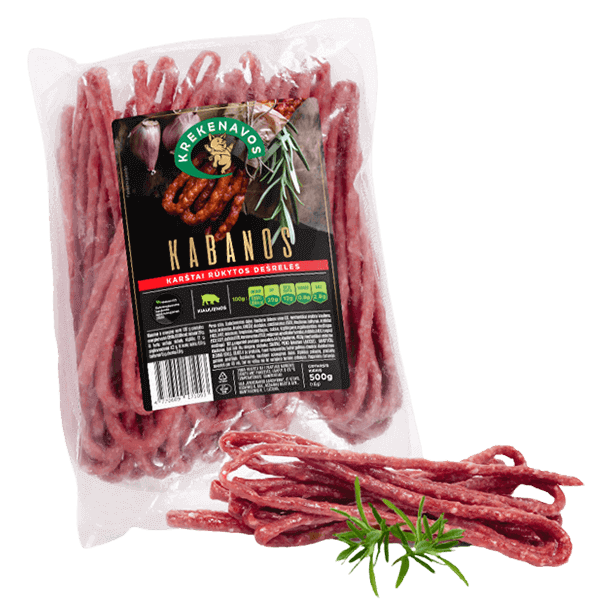 Krekenavos - Hot Smoked Kabanos Sausages 500g