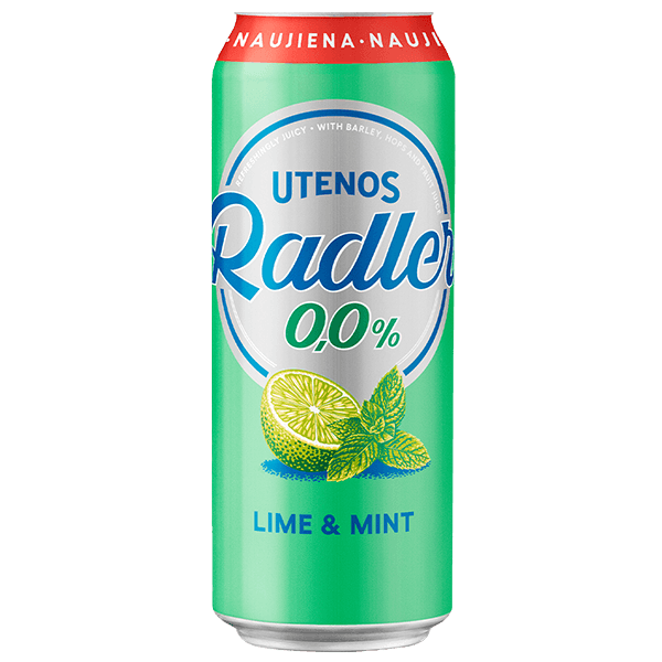 Utenos - Radler Lime Mint Flavour Drink 0.0% 0.5l Can
