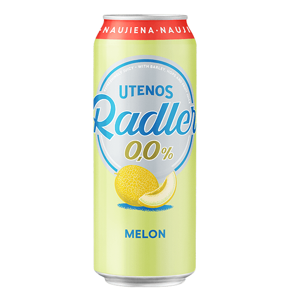 Utenos - Radler Melon Flavour Drink 0.0% 0.5l Can