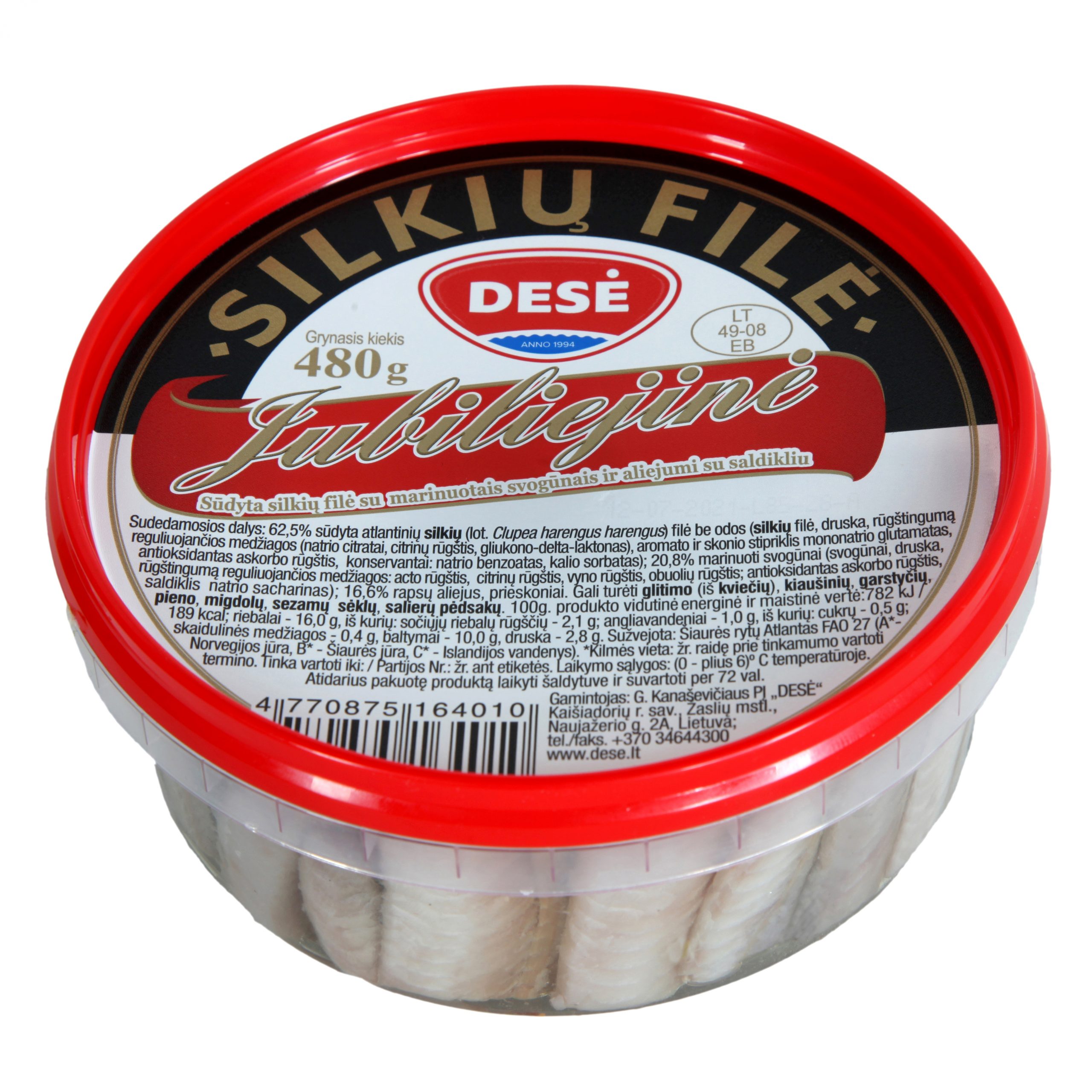Dese - Jubiliejine Herring Fillet with Onions 480g